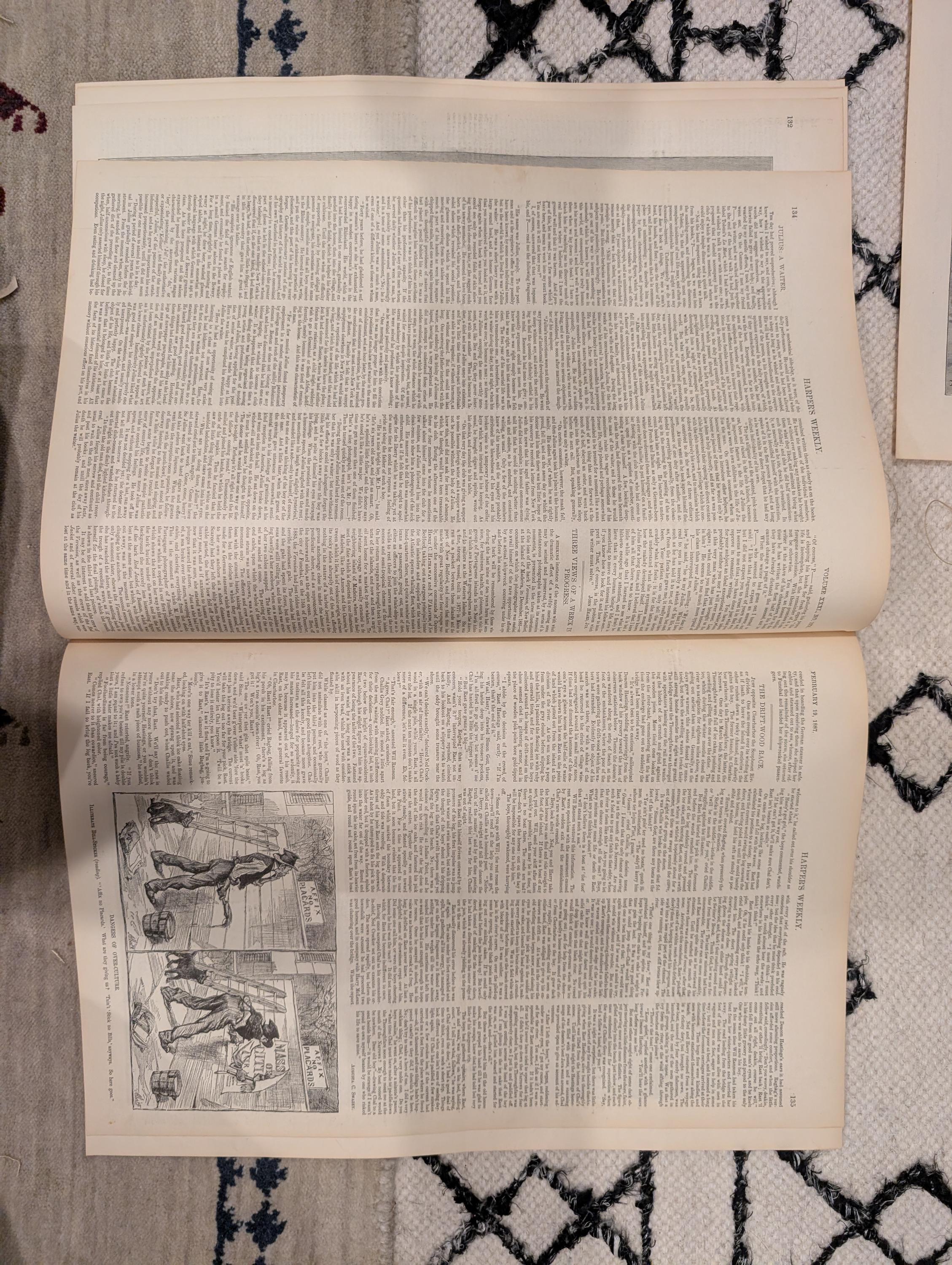 Harper’s Weekly – February 19, 1887, Original • Bismarck Front Page • Frederic Remington Plate • Railroad Disaster • Winter Canad