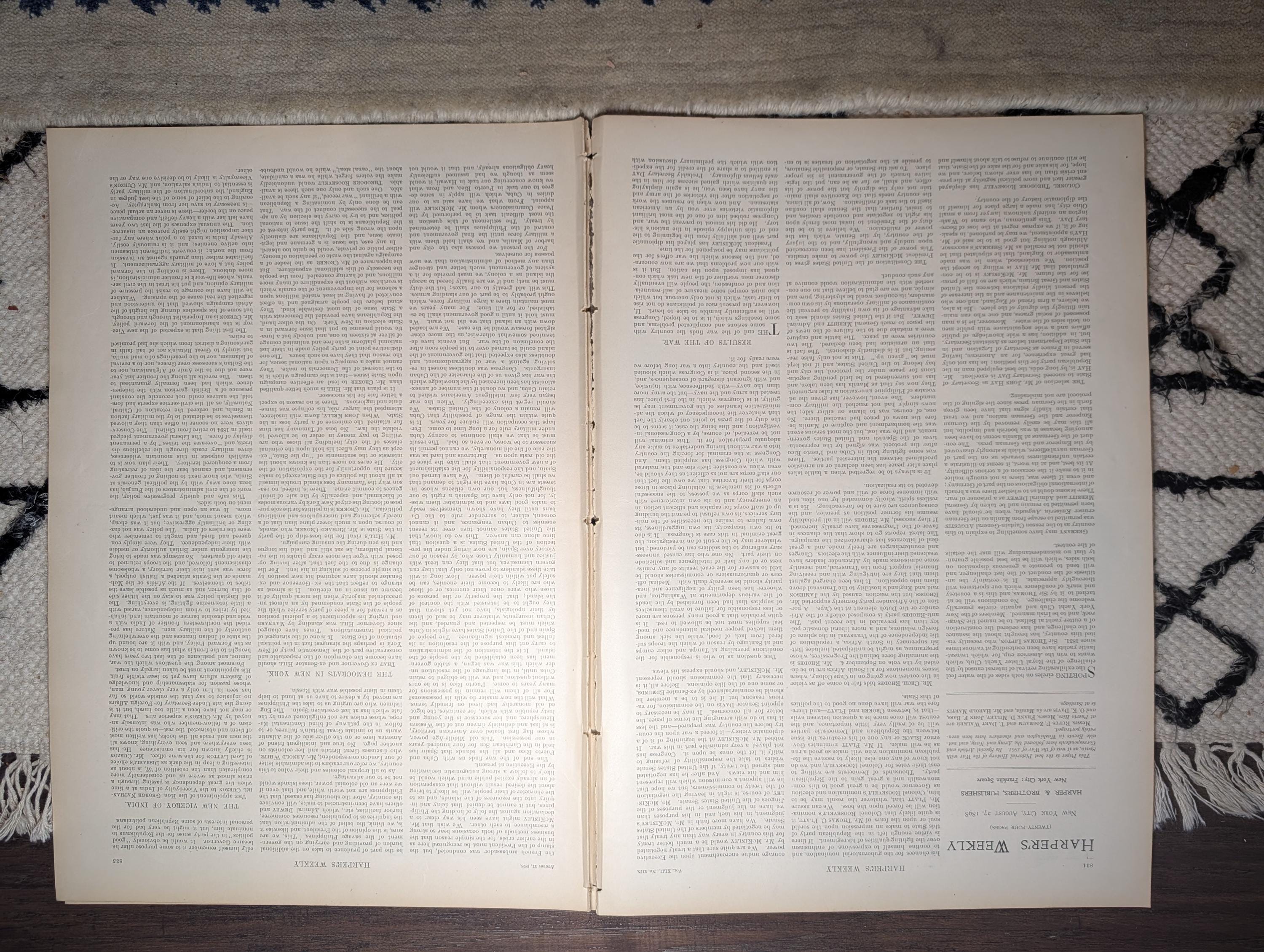 1898 Peace Protocol Ends Spanish War, Camp Wikoff, Klondike — Aug 27