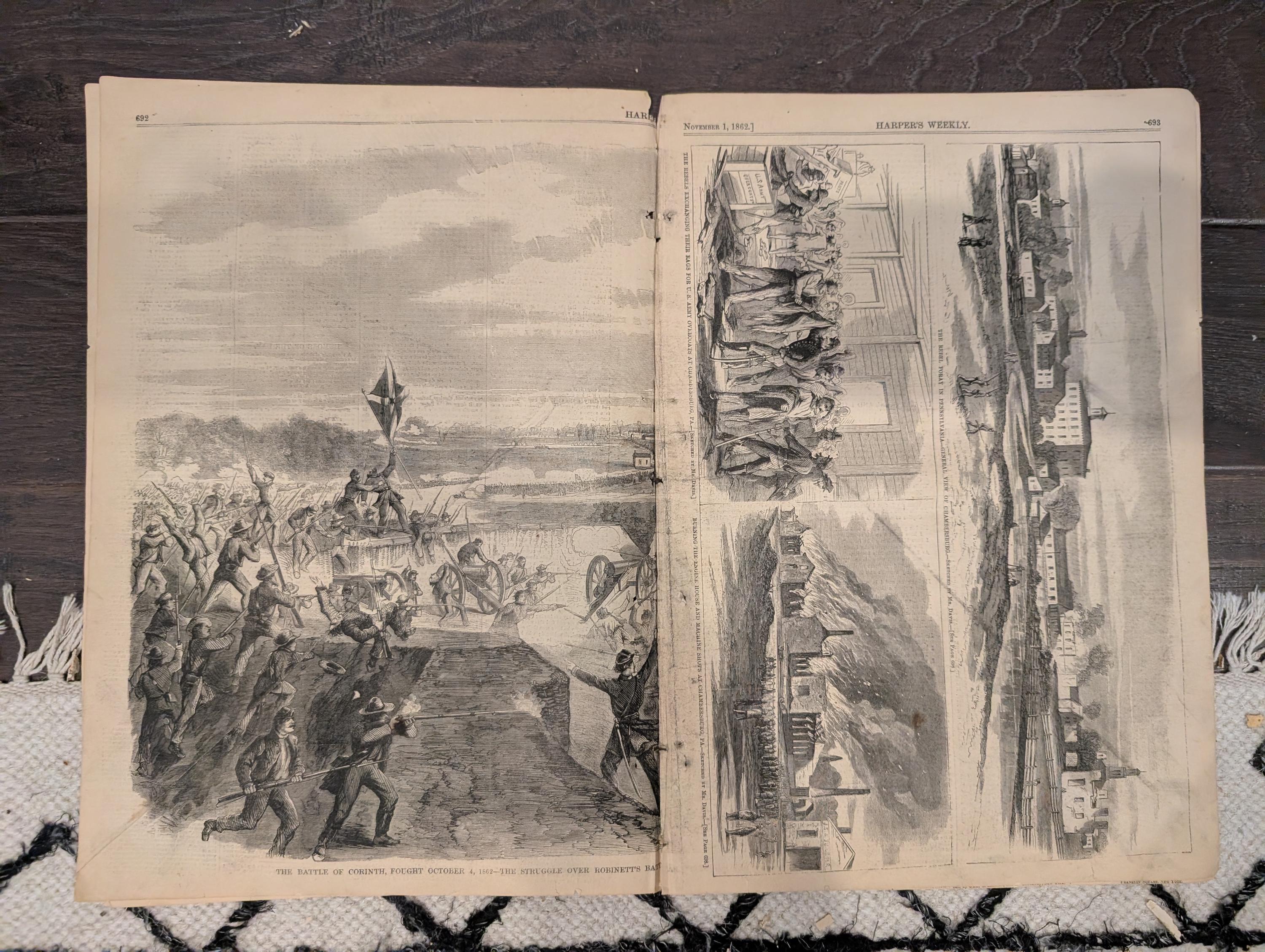 Harper’s Weekly – November 1, 1862 – Battle of Corinth • Battle of Perryville • Pirate “Alabama”