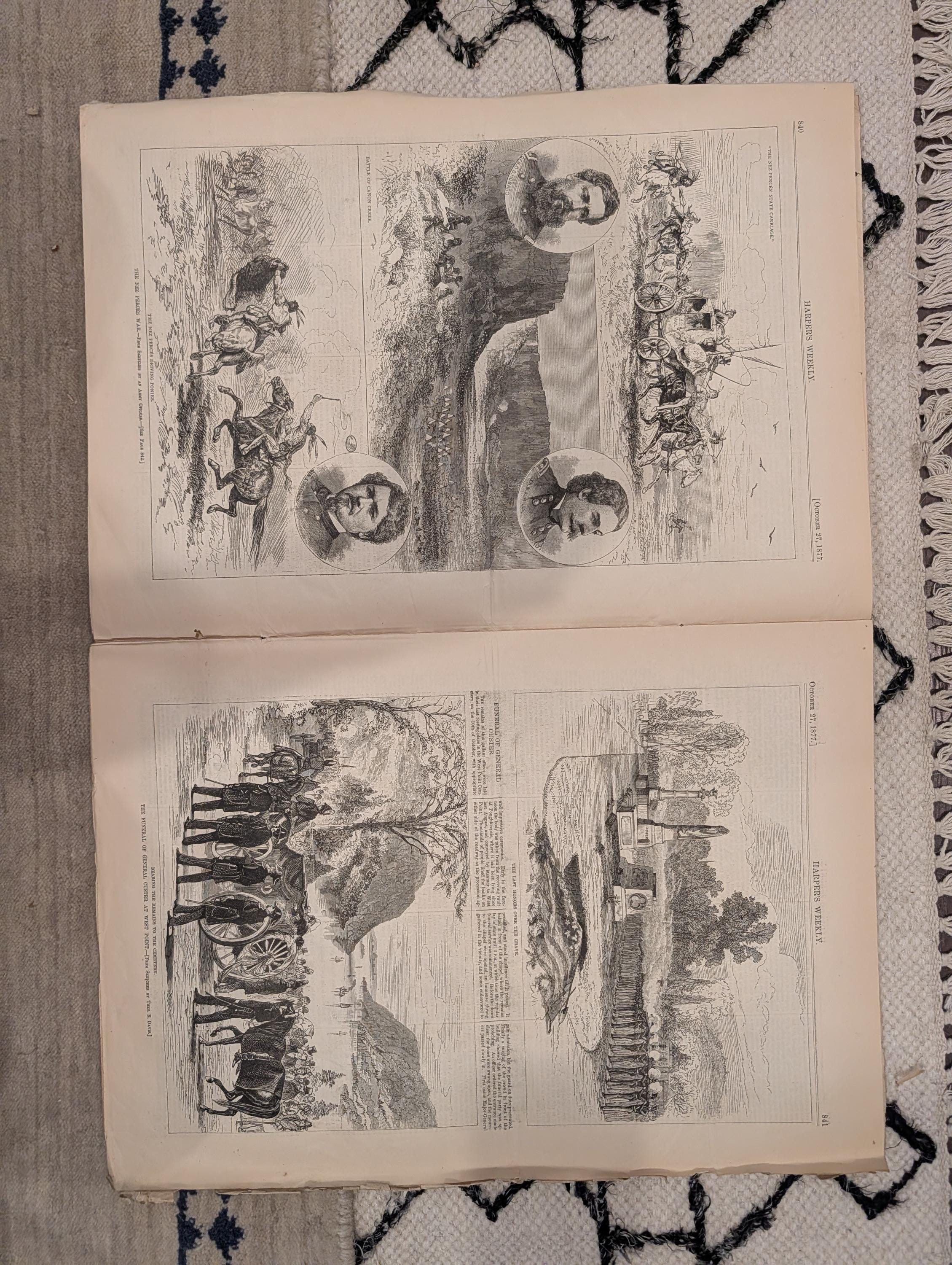 1877 Custer Funeral West Point, Bulgarian Village, Nast — Oct 27