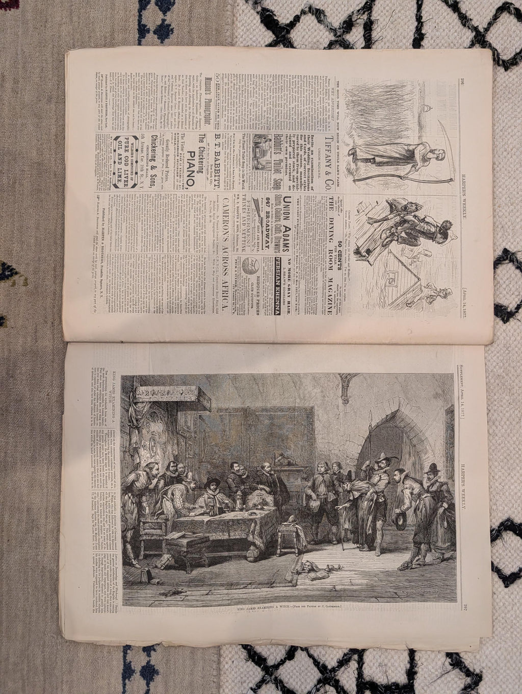 1877 Brooklyn Bridge Construction, Tweed Exile, Nast, Witch Trial — Apr 14