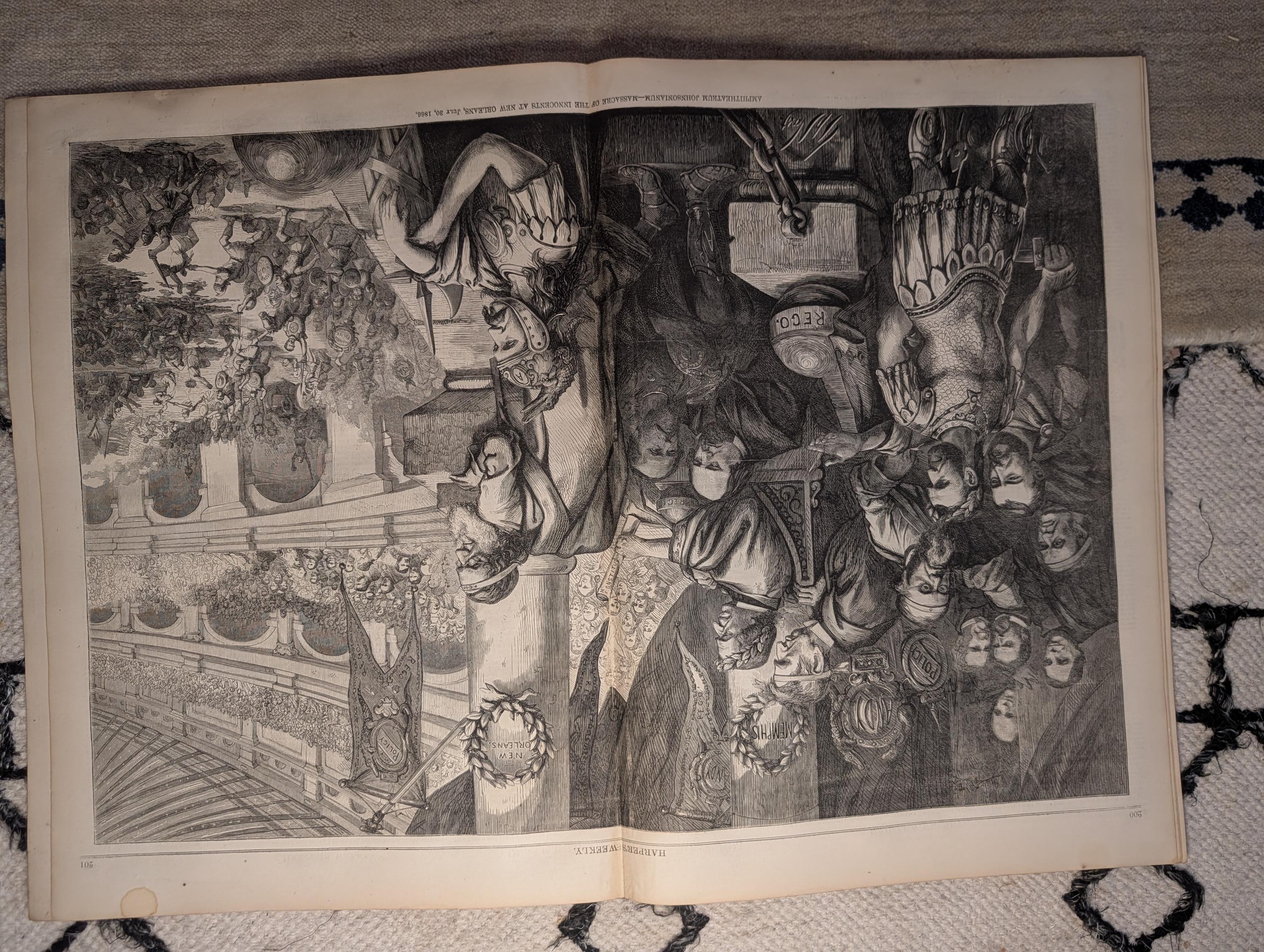 1867 Nast "Amphitheatrum Johnsonianum," Freedmen's Schools Atlanta — Mar 30