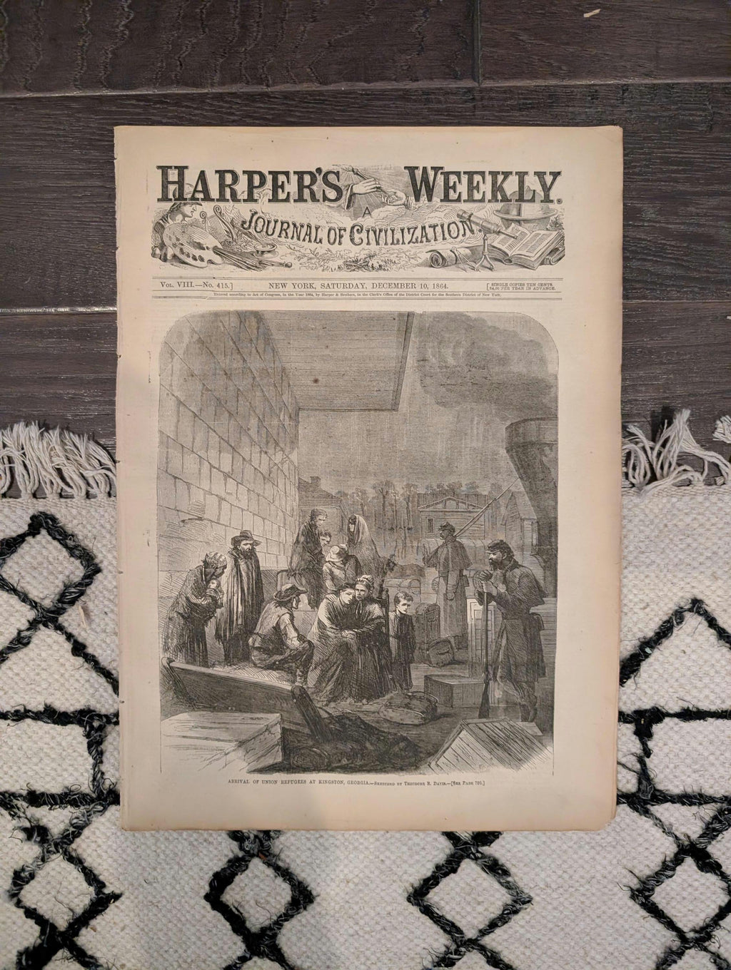 1864 Sherman's March Georgia Harper's Weekly December 10 Prisoners Exchanged