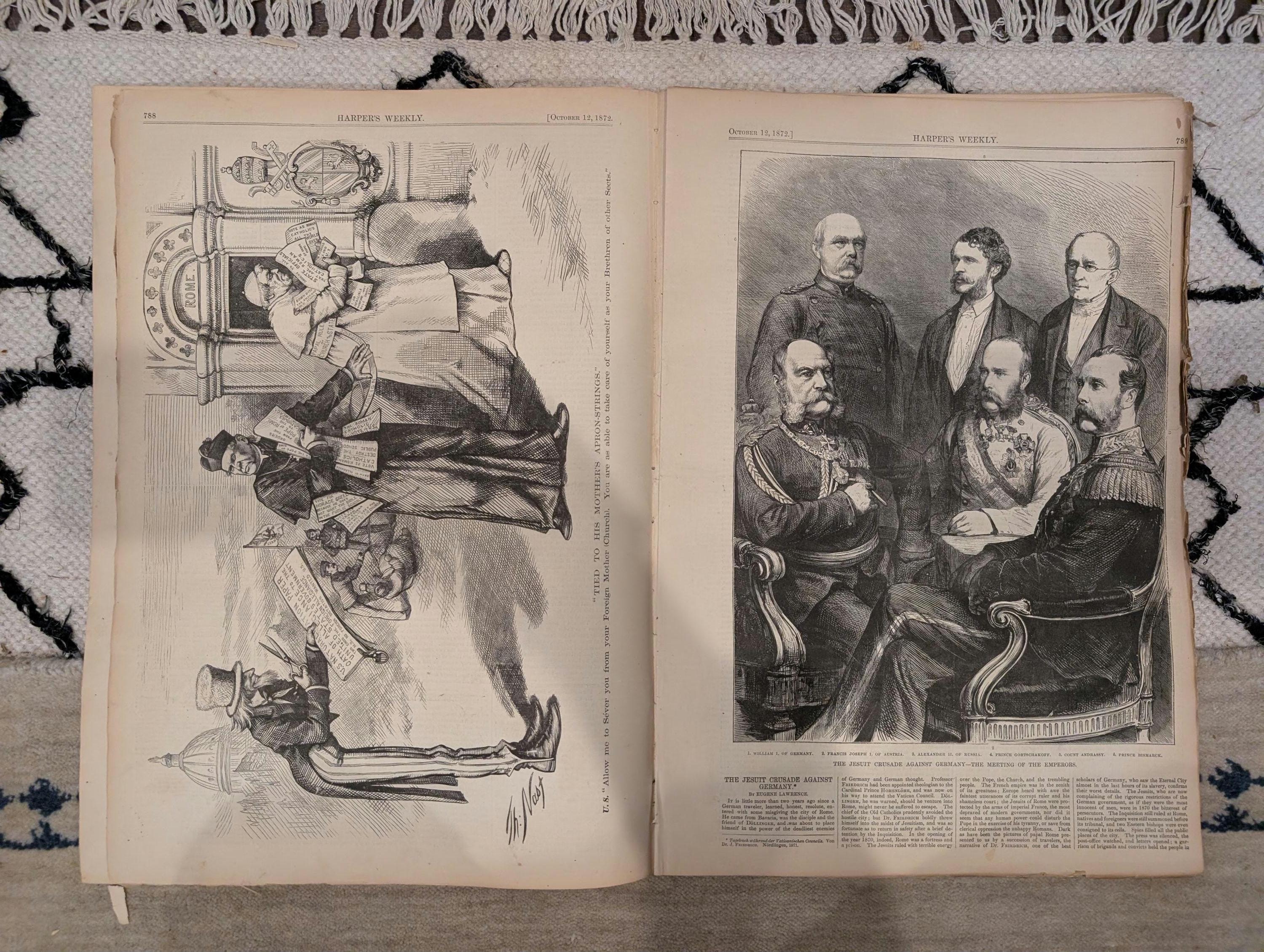 1872 Nast Conspiracy Harper's Weekly Oct 12 Reconstruction Violence