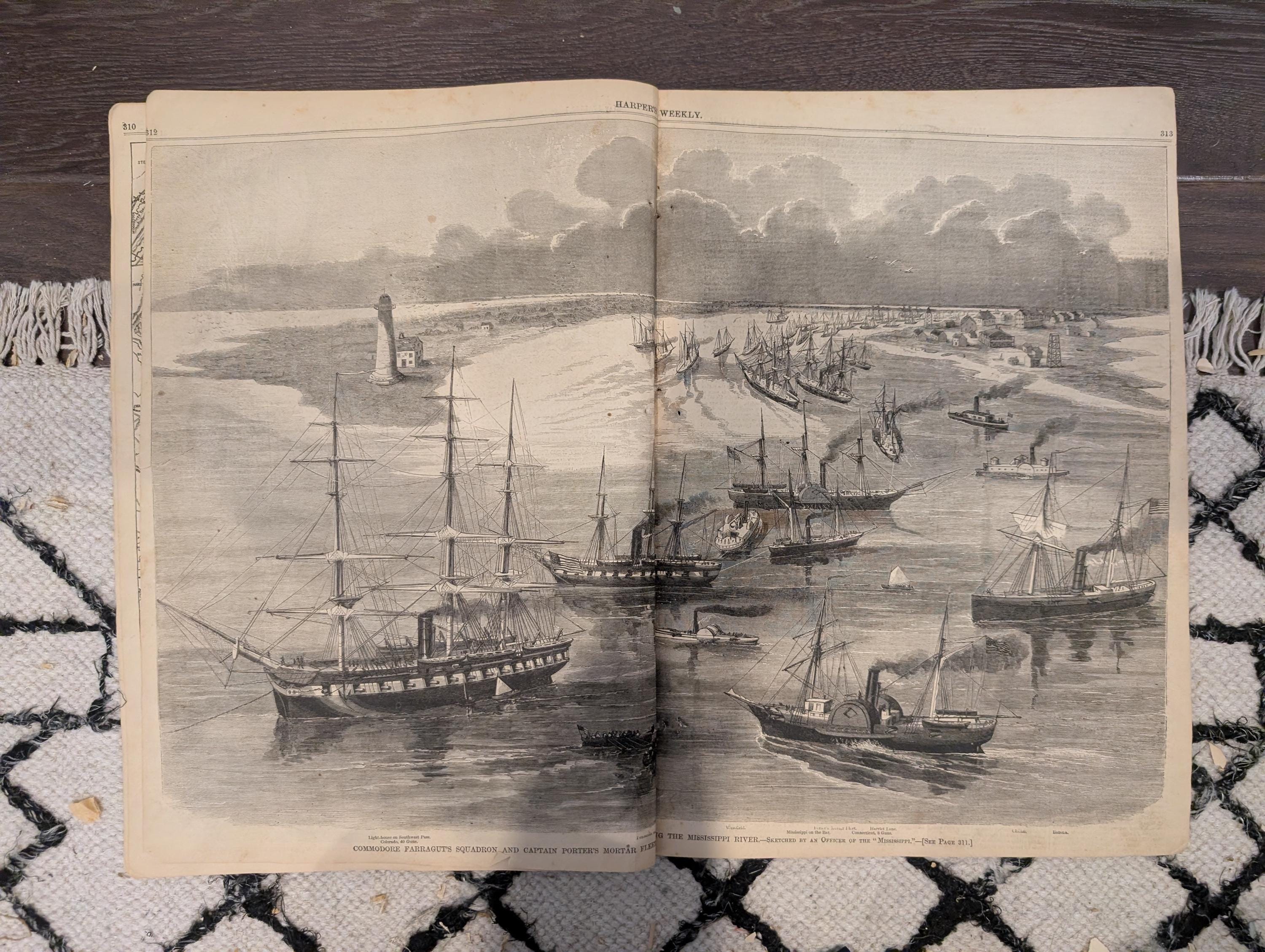 Harper’s Weekly – May 17, 1862 – Farragut Enters the Mississippi • Fort Macon Bombarded • Winslow Homer Front Page
