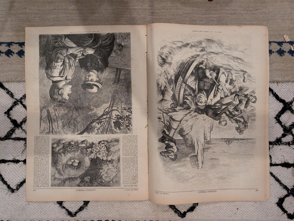 1872 Hudson River Shad Nursery Harper's Weekly April 27 Thomas Nast Dover to Calais