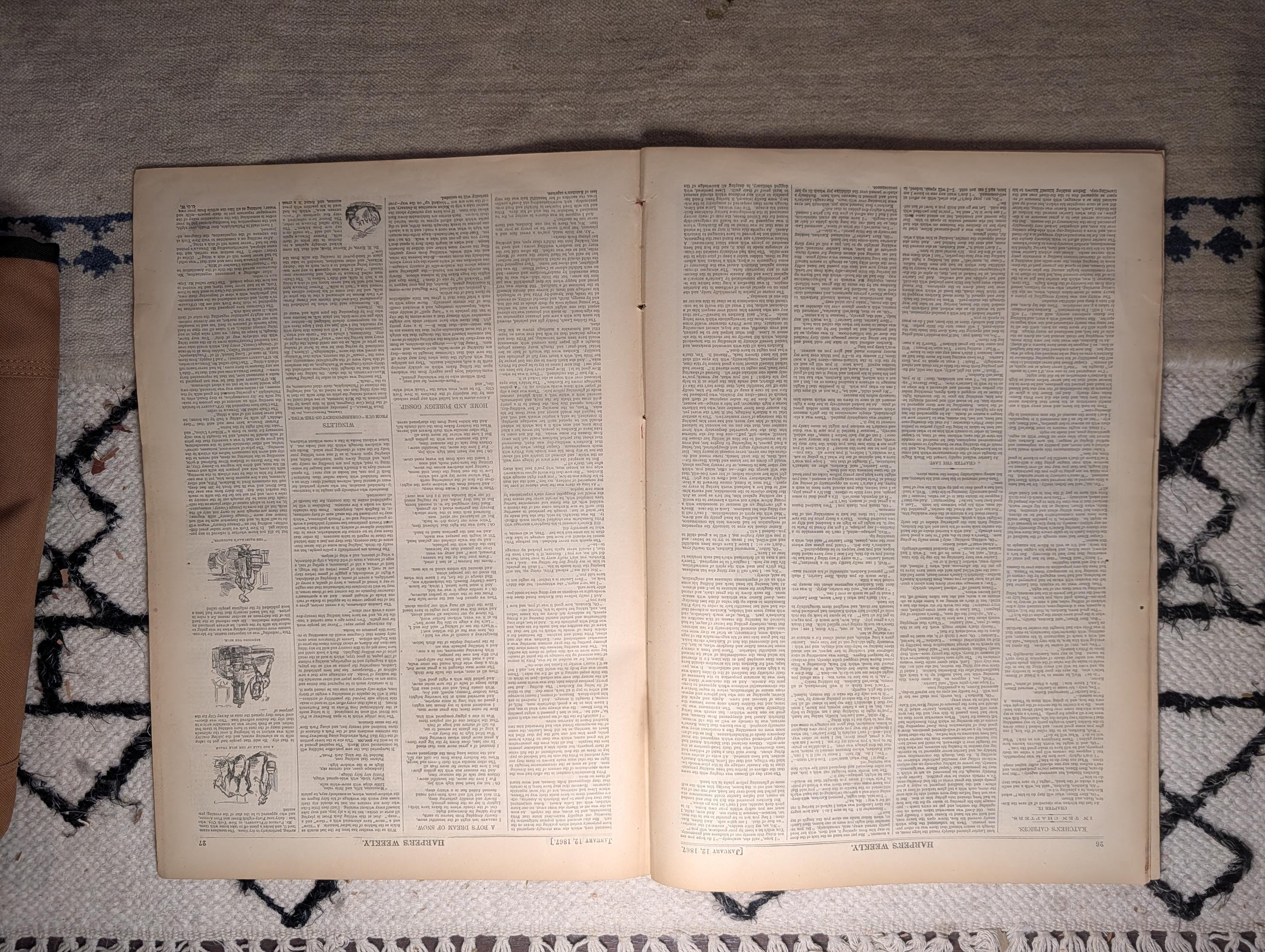 1867 Thomas Nast Emancipation Proclamation, Frederick Douglass Letter — Jan 12