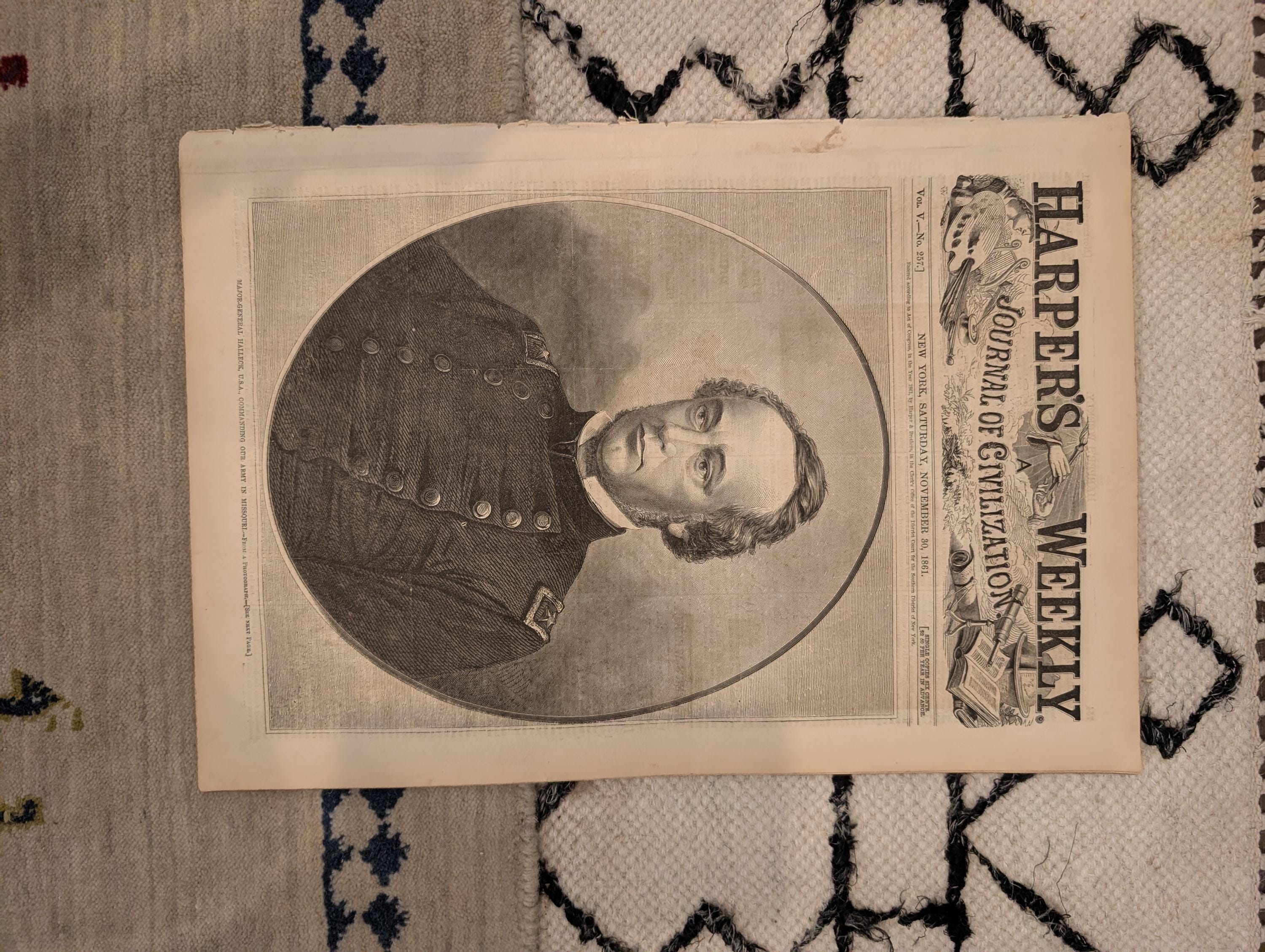 1861 Port Royal Victory Harper's Weekly Nov 30 General Halleck Trent Affair