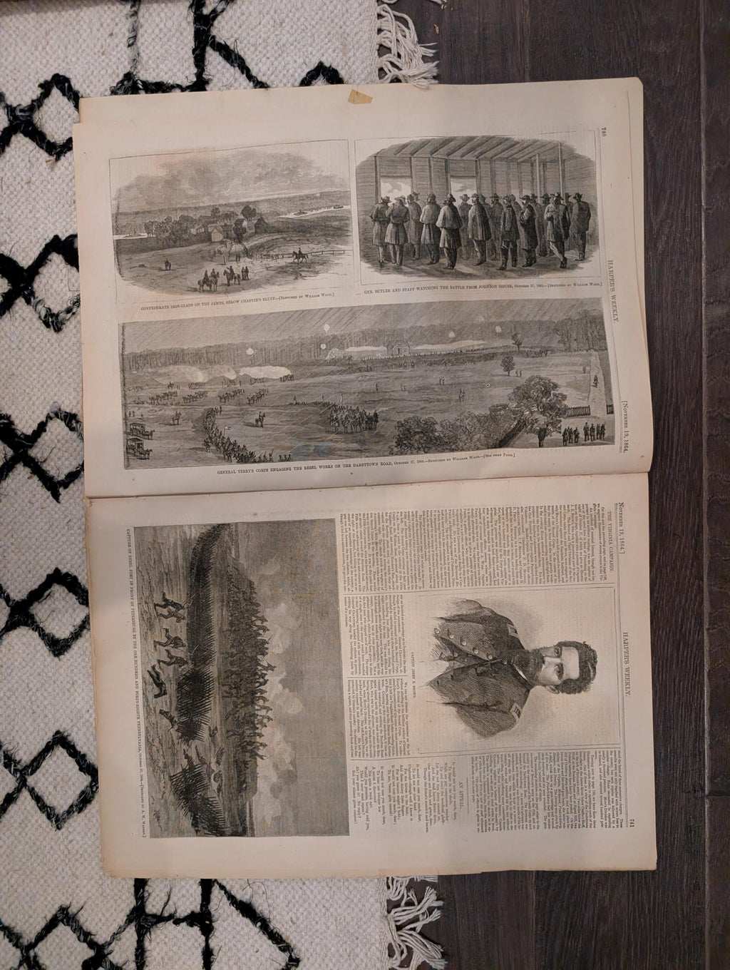 1864 Destruction of the Albemarle Harper's Weekly November 19 Petersburg Fort Capture