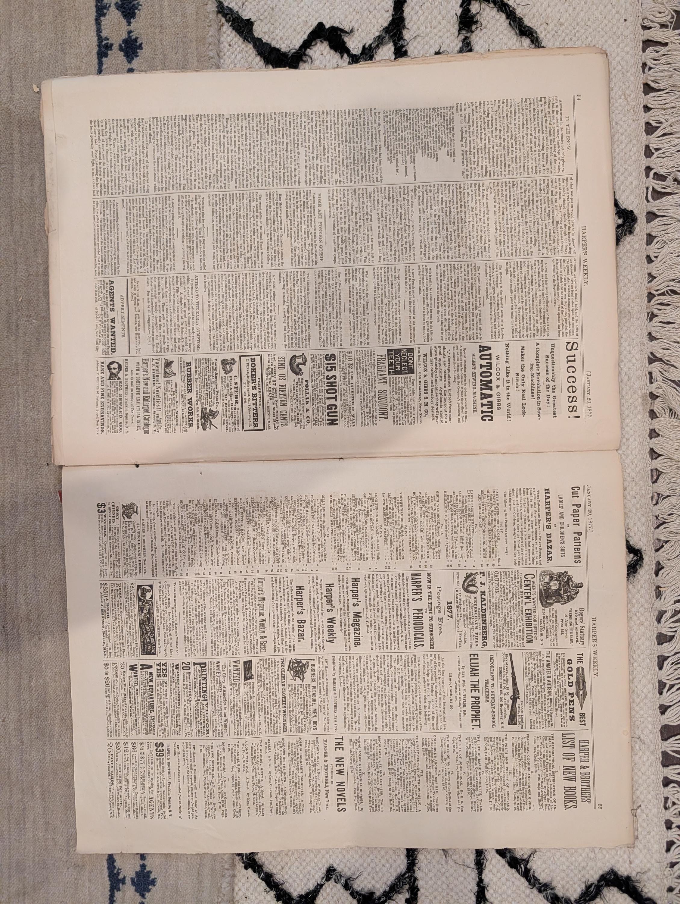 1877 Vanderbilt Portrait, Ashtabula Disaster, Snow Homeless NY — Jan 20