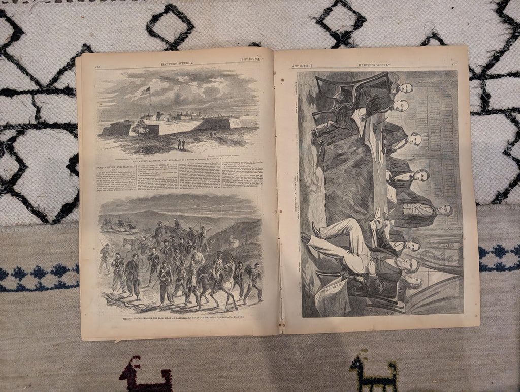 1861 Slave Auction Winslow Homer Harper's Weekly July 13 Lincoln Cabinet