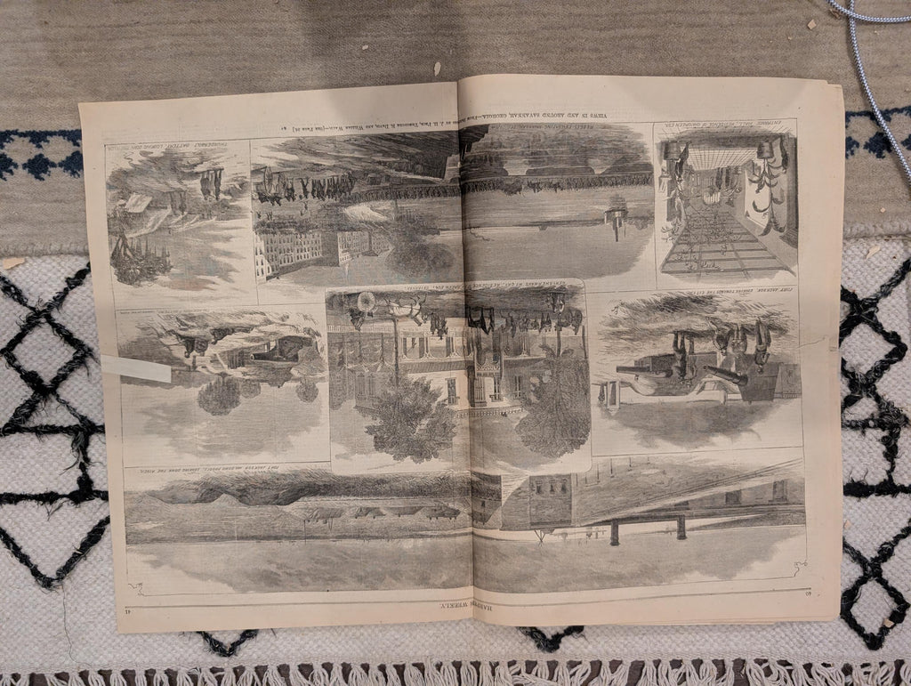 1865 Savannah Union Occupation Harper's Weekly Jan 21 Dutch Gap Canal