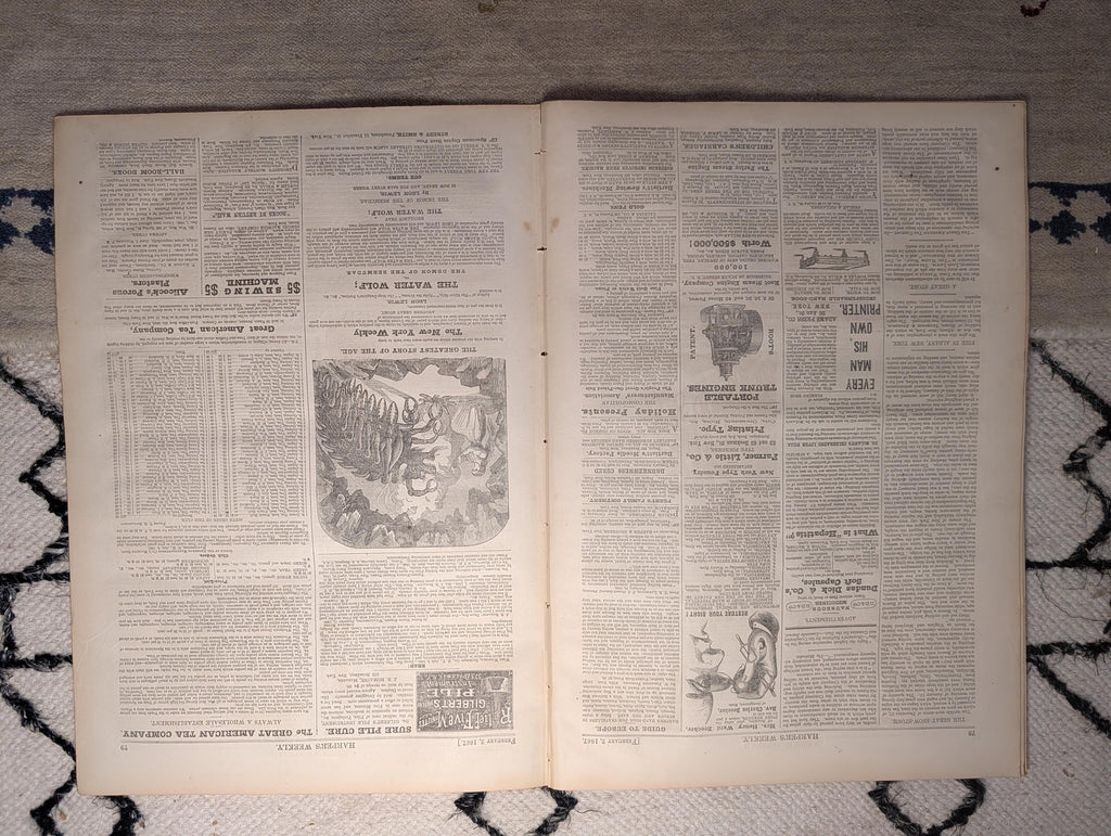 1867 Cotton Plantation Black Workers Centerfold, Crete War — Feb 2