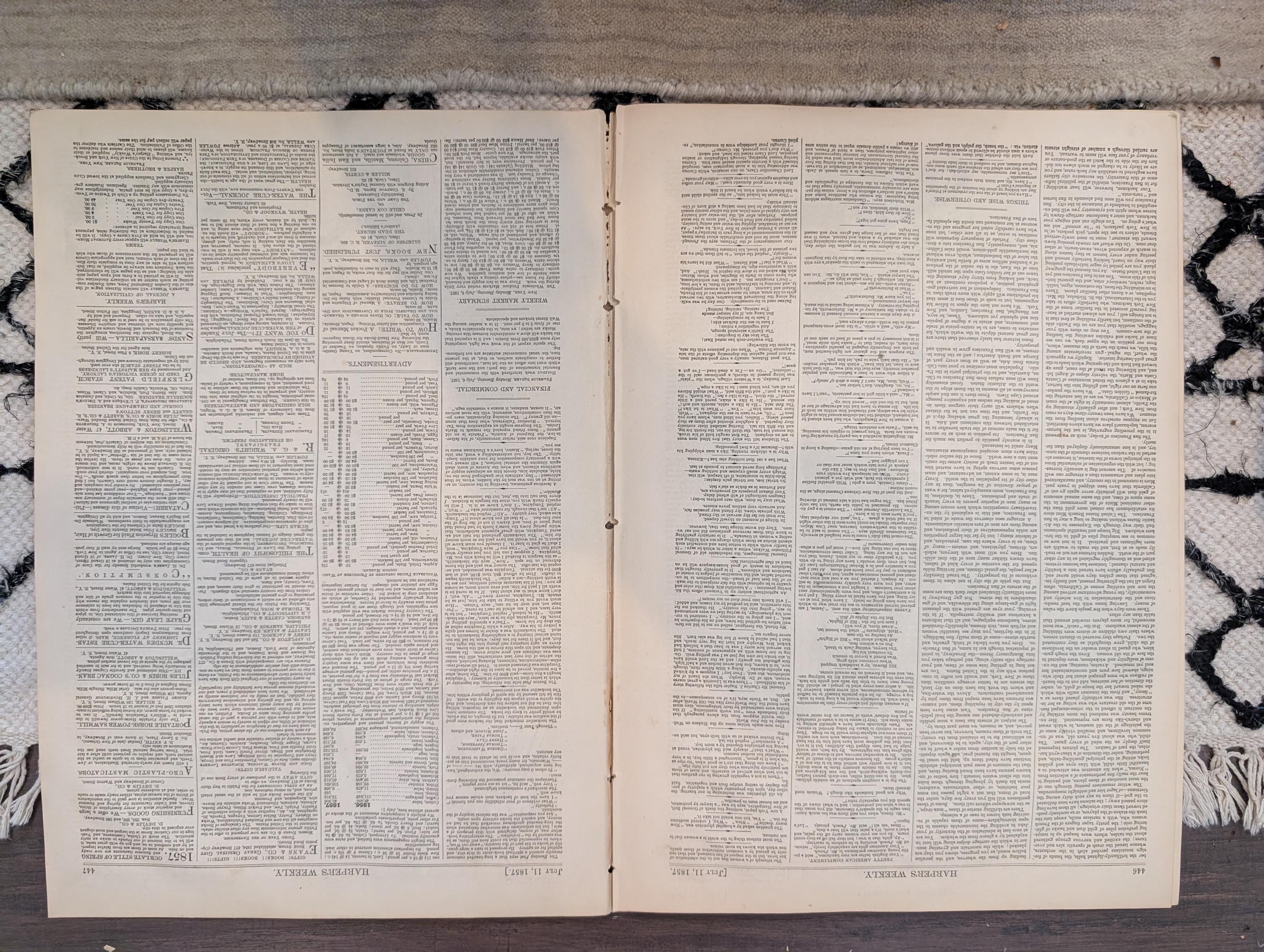 1857 San Francisco and Salt Lake City Harper's Weekly July 11 Brigham Young