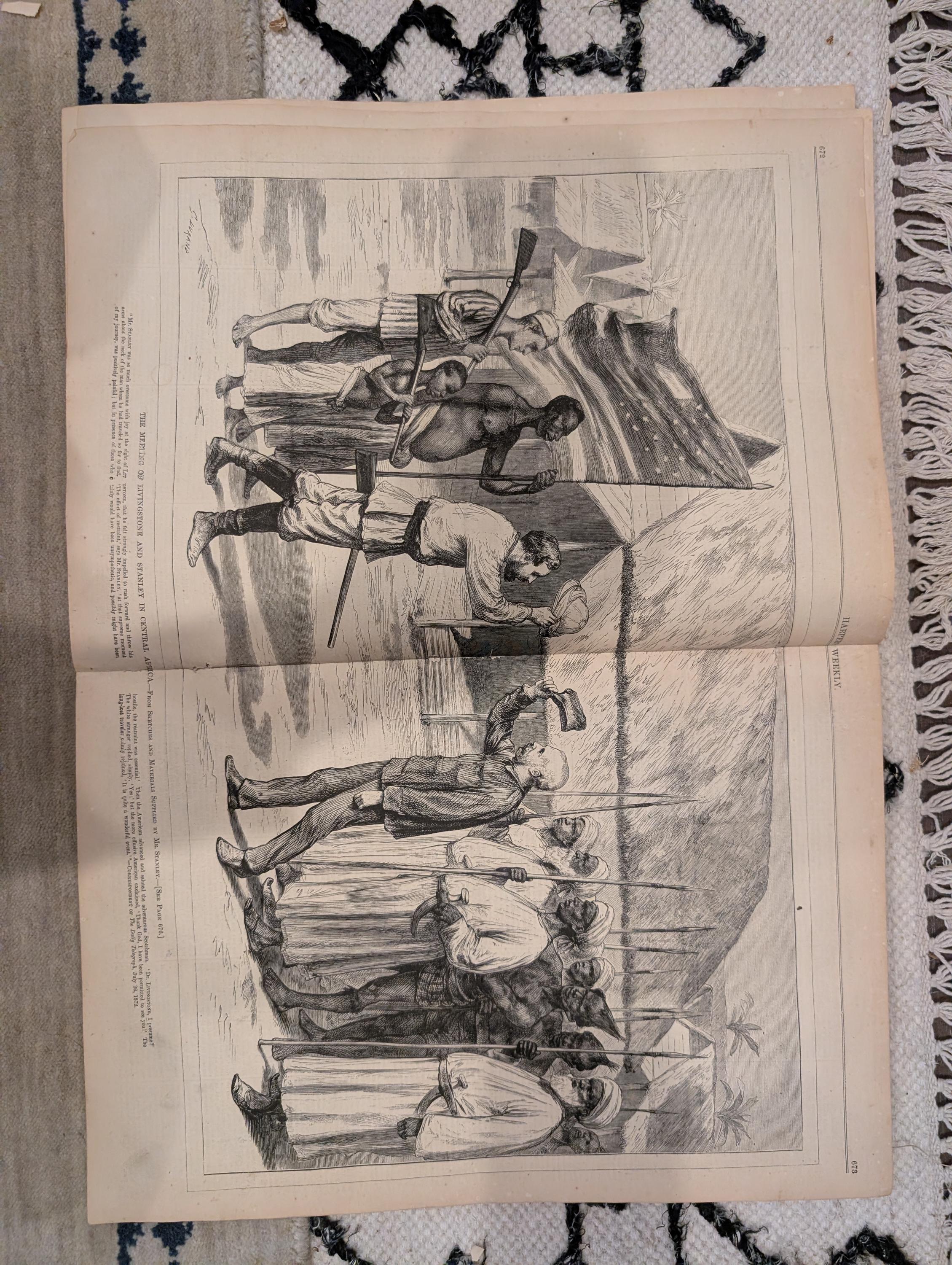 1872 Stanley Livingstone Harper's Weekly August 31 Nast
