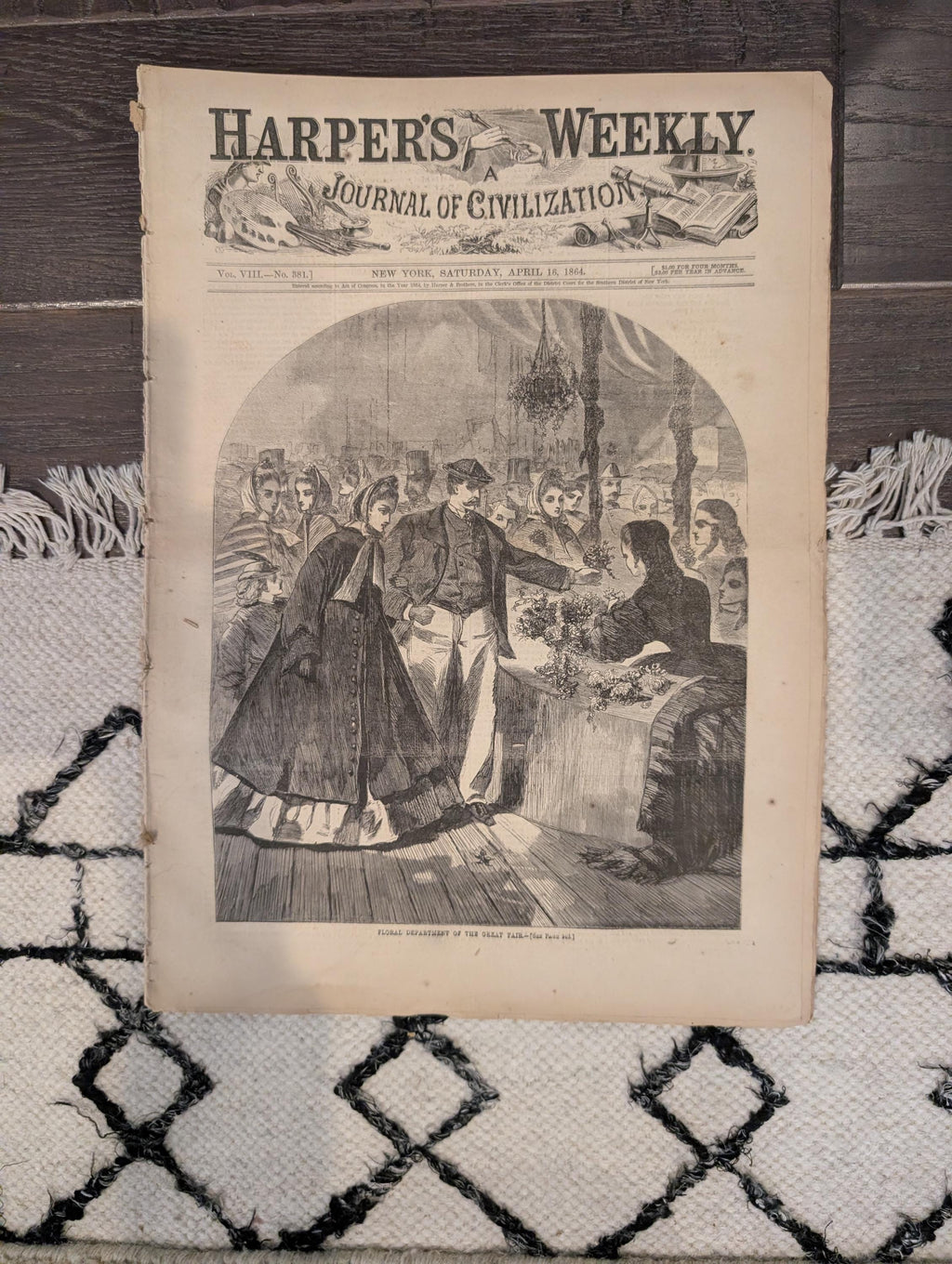 1864 Metropolitan Fair Harper's Weekly April 16 Winslow Homer Owen Lovejoy