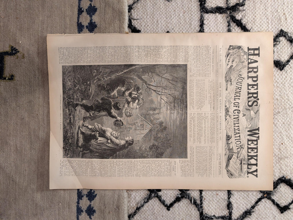 1867 Two Winslow Homer Parisian Ball Prints, Halloween Pumpkin — Nov 23