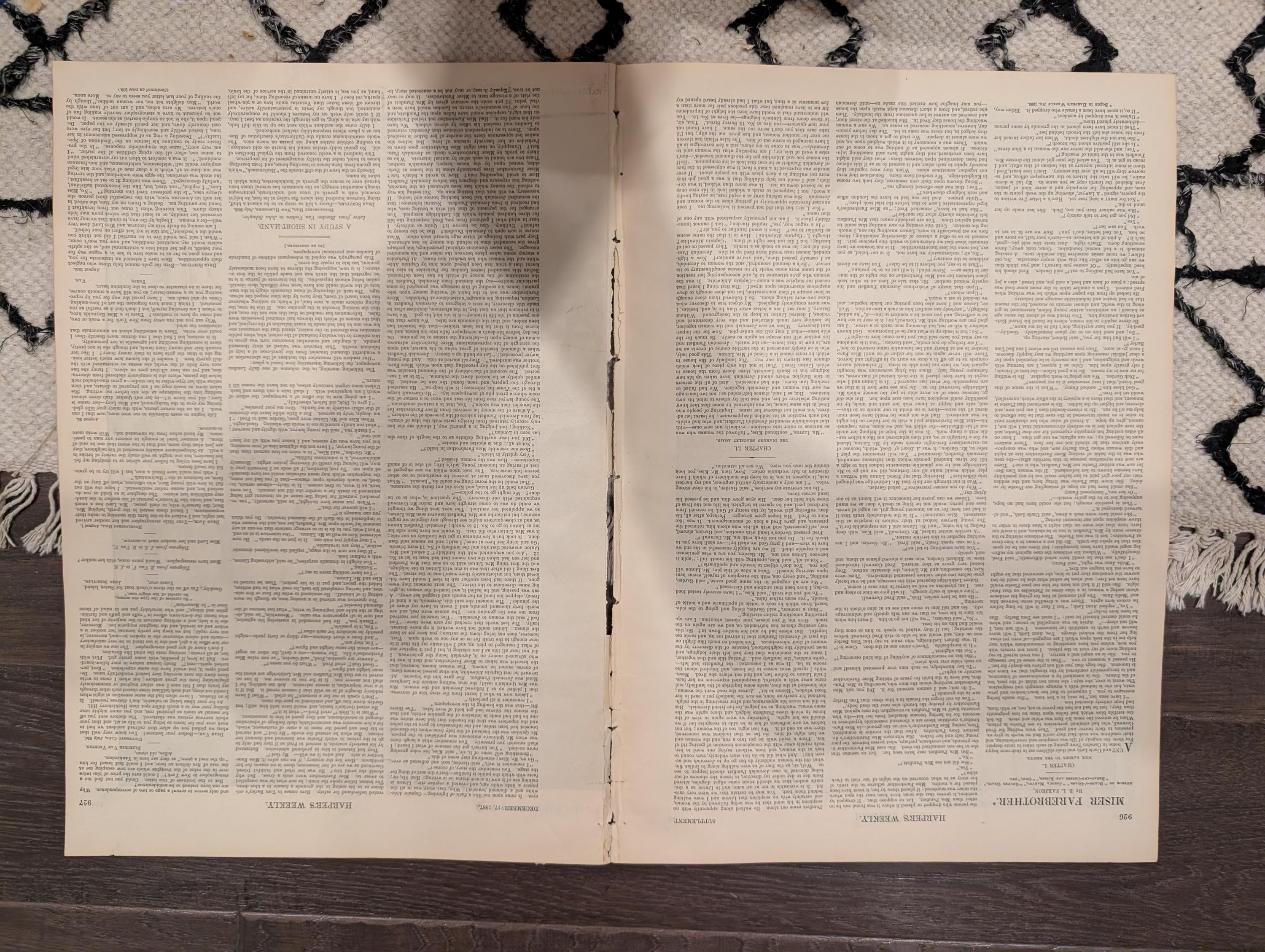 Harper’s Weekly – December 17, 1887 – Frederick Stuart Church Christmas Supplement • A.B. Frost • Logging Camp • Madre de Dios