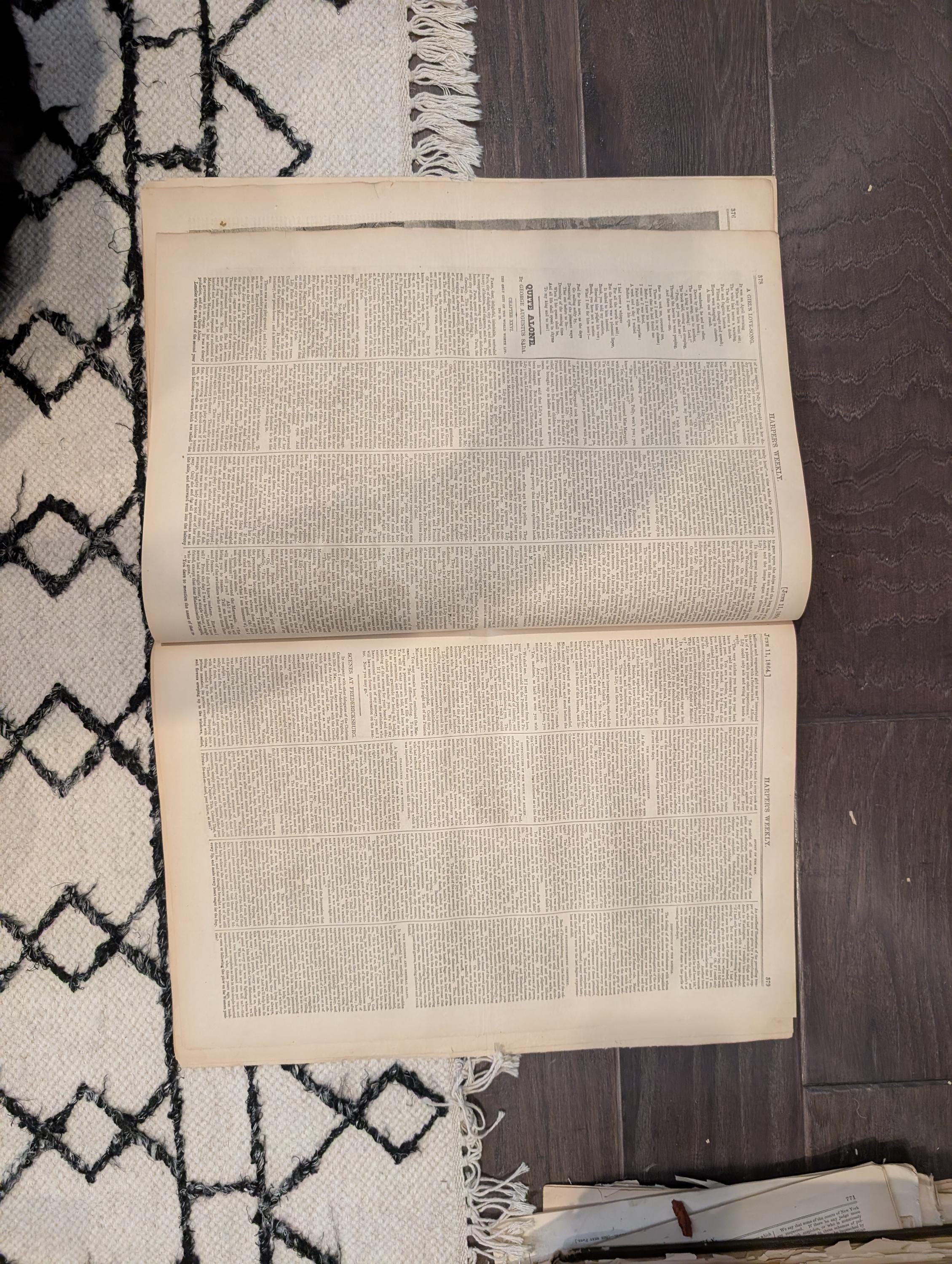 1864 Lincoln and Secretaries Harper's Weekly June 11 Spotsylvania Salient