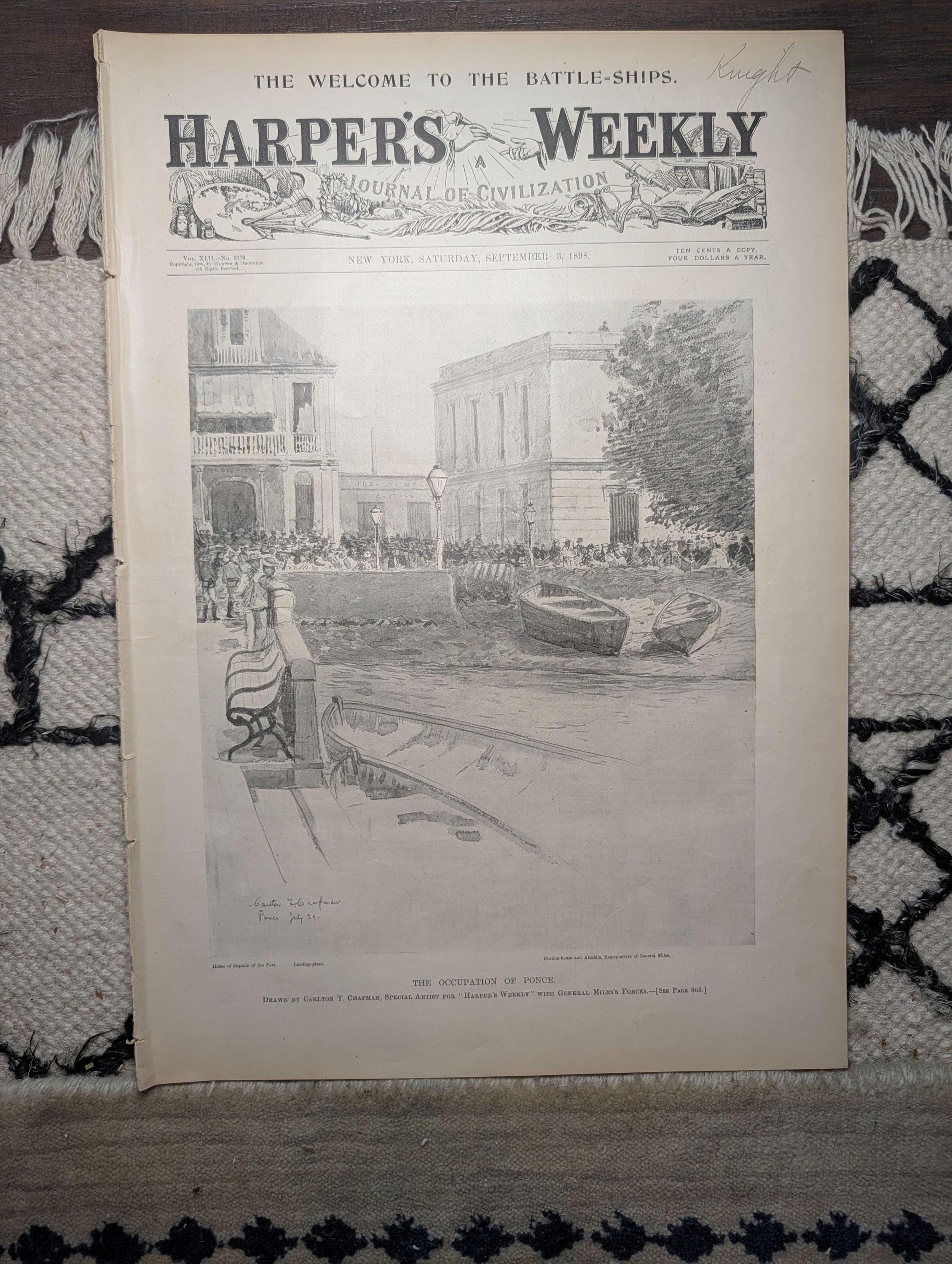 1898 Occupation of Ponce Puerto Rico, Navy Homecoming, Philippines — Sep 3