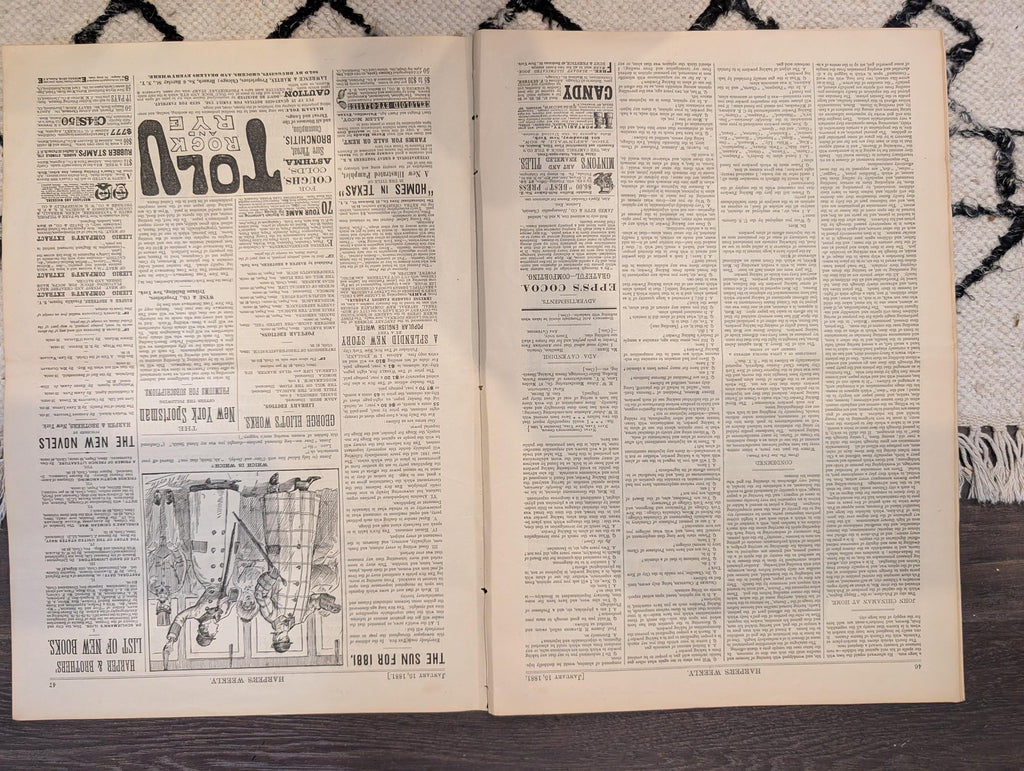 1881 Life Boat Drill at Sea, Pilots Torching Night, Sketches Spain, Aunt Chloe — Jan 15