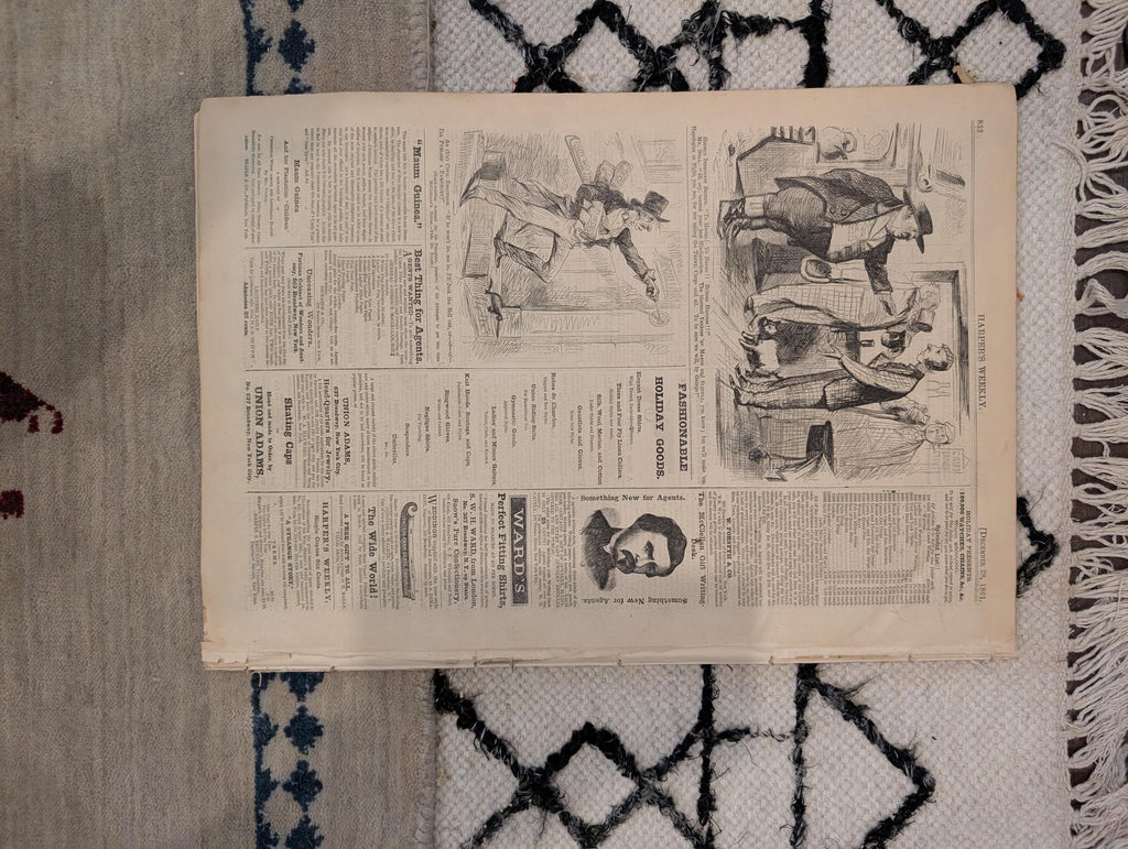 1861 Burning of Charleston Harper's Weekly Dec 28 Fort Pickens Missouri Refugees