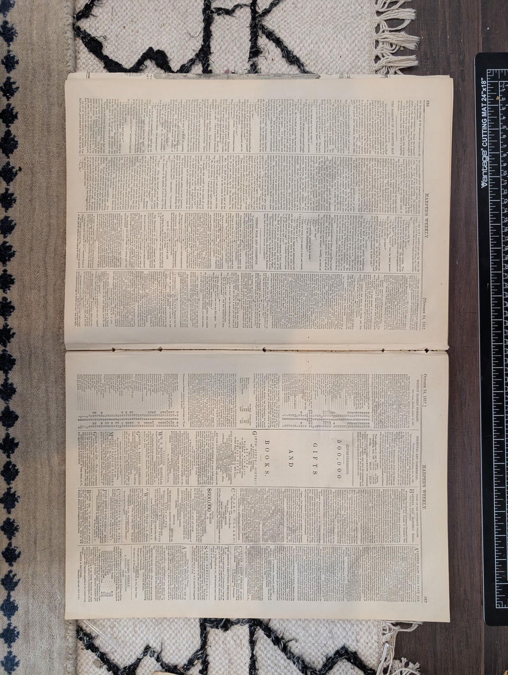 1857 George Washington Harper's Weekly October 24 Paul Morphy India Map