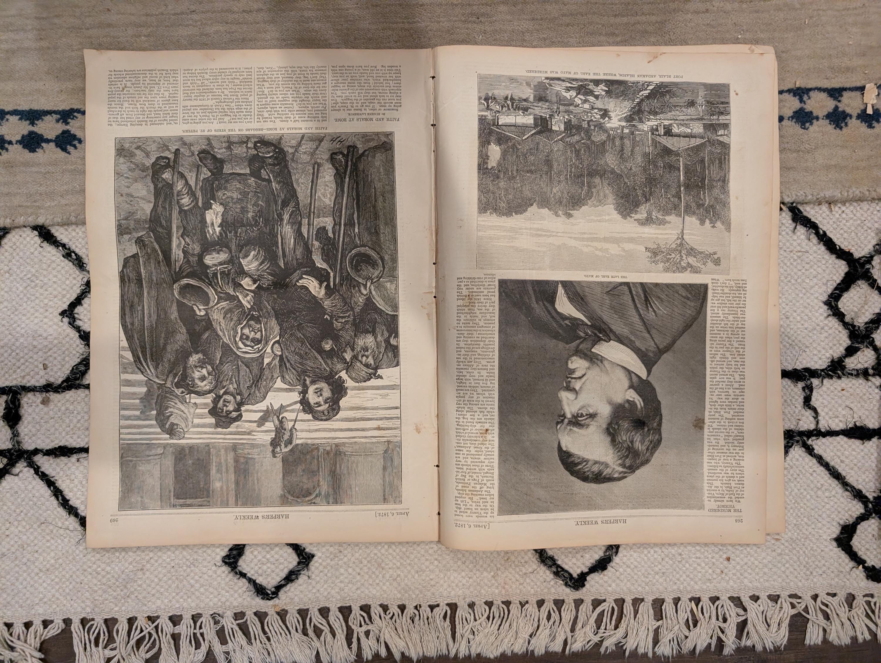 1872 April Fools Day Harper's Weekly April 06 Nast Supreme Court