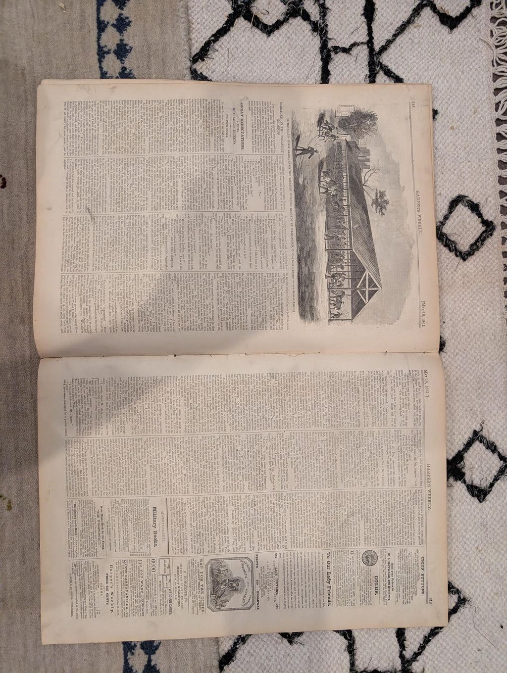 1861 Fire Zouaves Harper's Weekly May 18 Lady Davis Fort Pickens Dickens