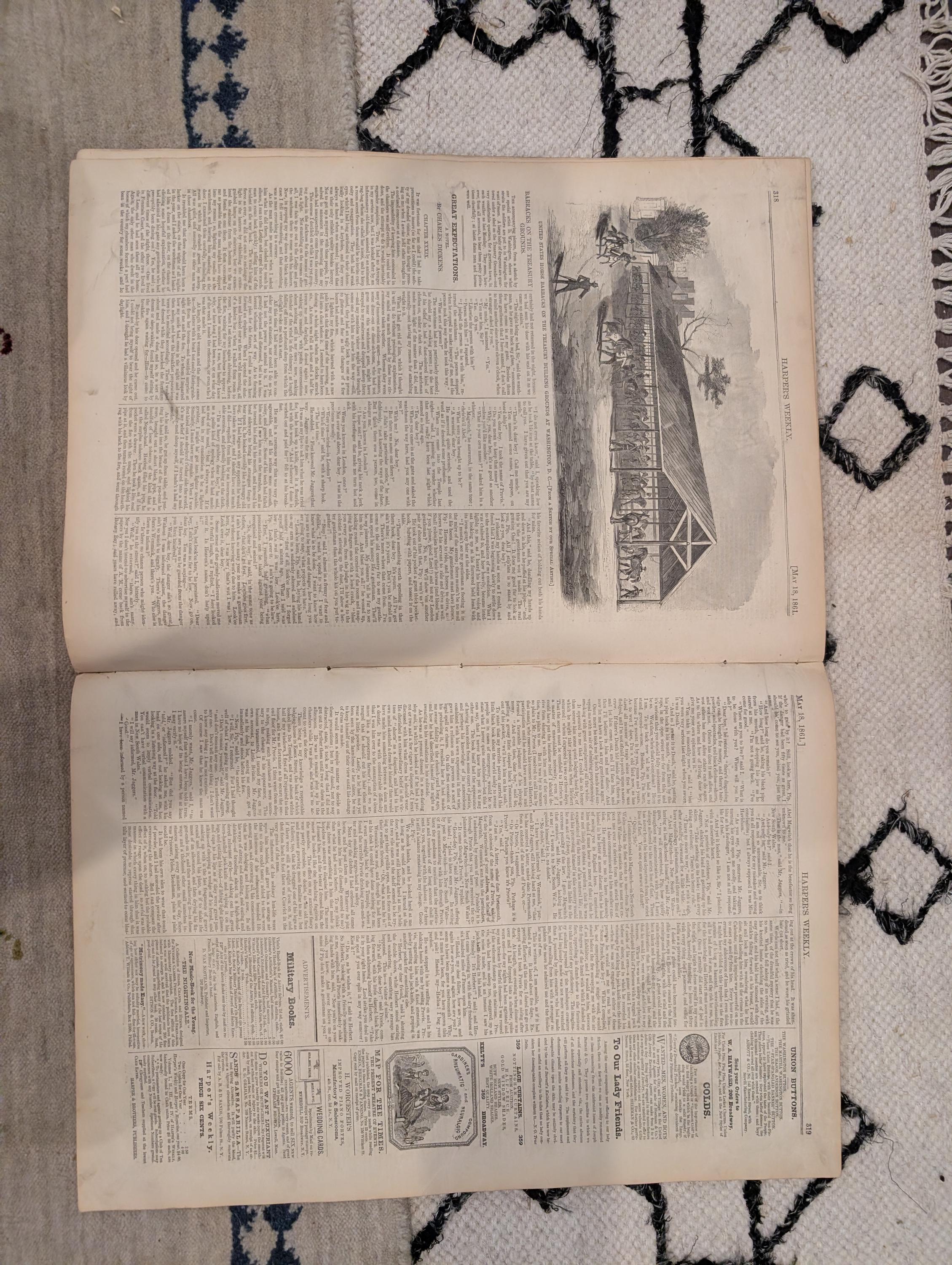 1861 Fire Zouaves Harper's Weekly May 18 Lady Davis Fort Pickens Dickens