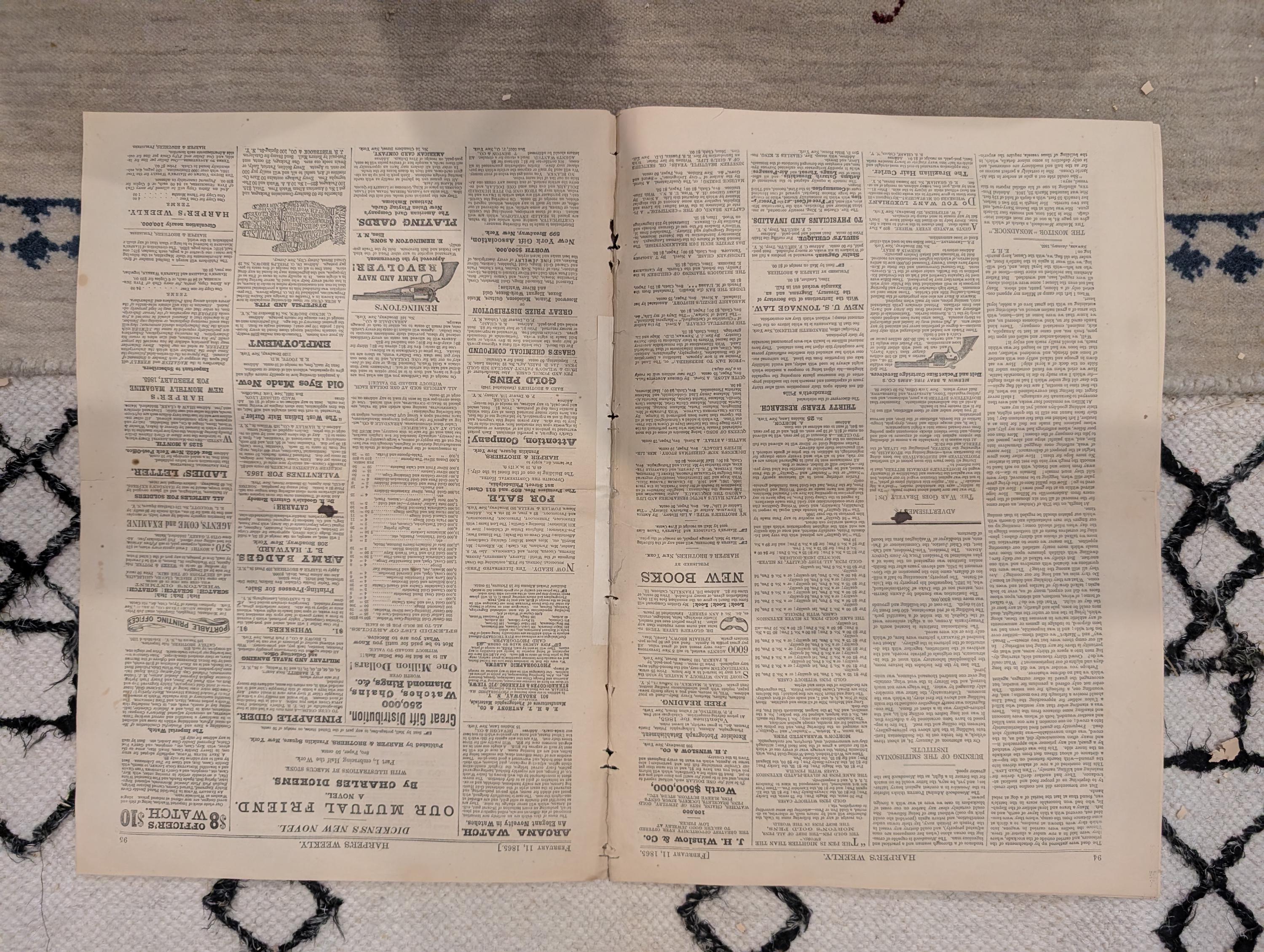 1865 Sherman's Savannah Review Harper's Weekly Feb 11 Smithsonian Fire