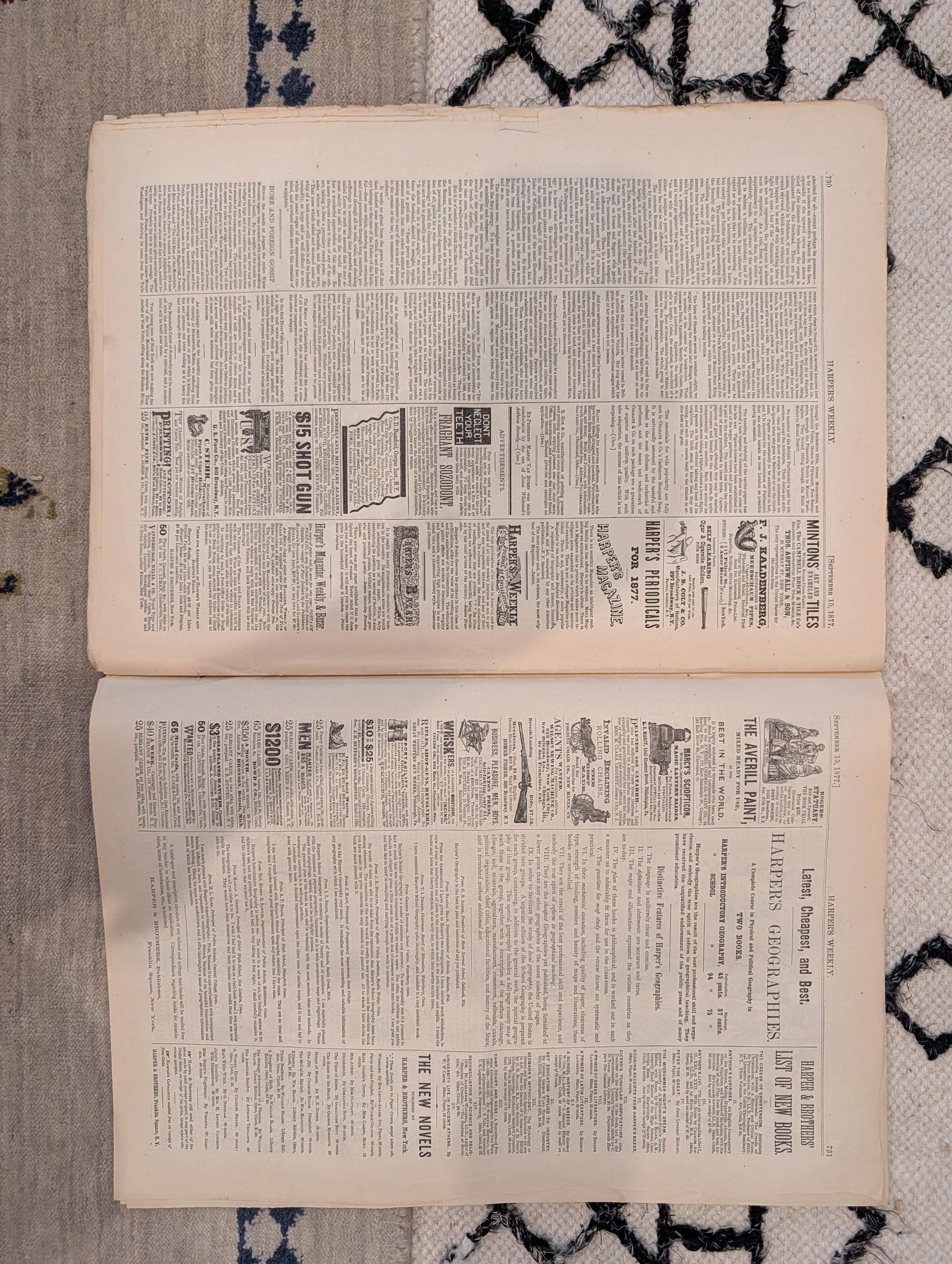 1877 Brigham Young Obituary, Cossacks vs. Bashi-Bazouks, Shumla — Sep 15