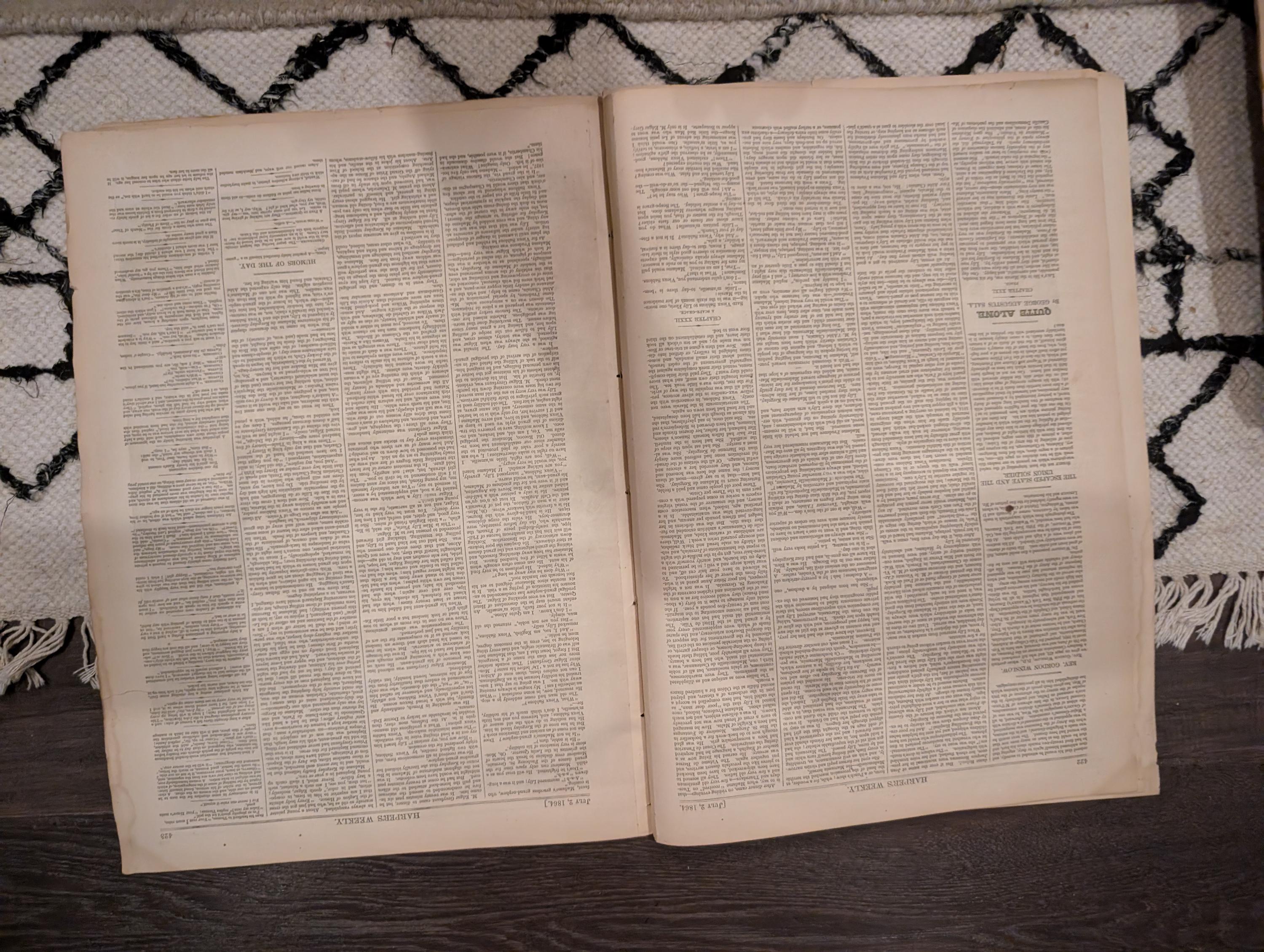 1864 Robert E. Lee Portrait Harper's Weekly July 02 Escaped Slave