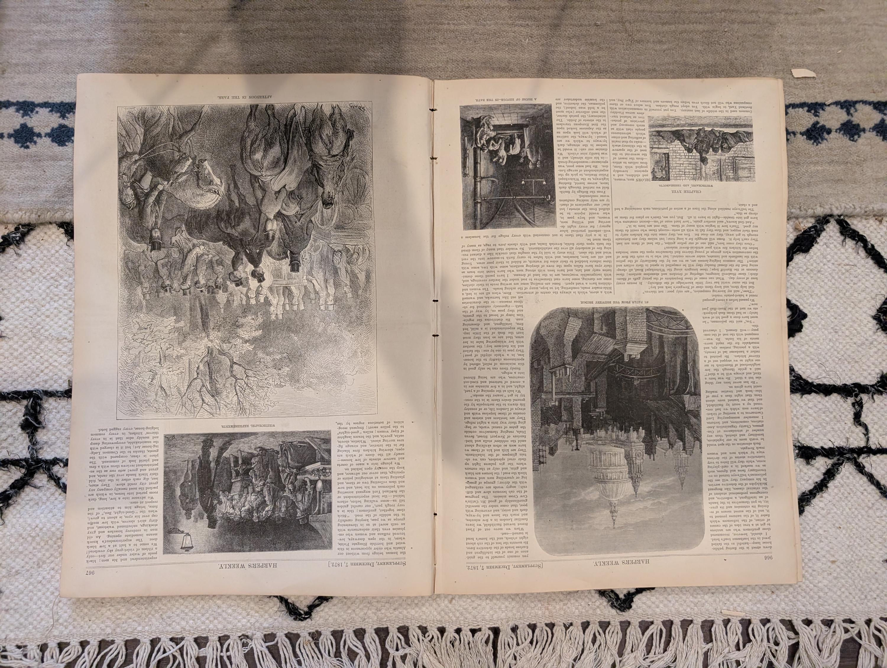1872 Nast No Surrender Harper's Weekly Dec 07 Boston Fire Gambling