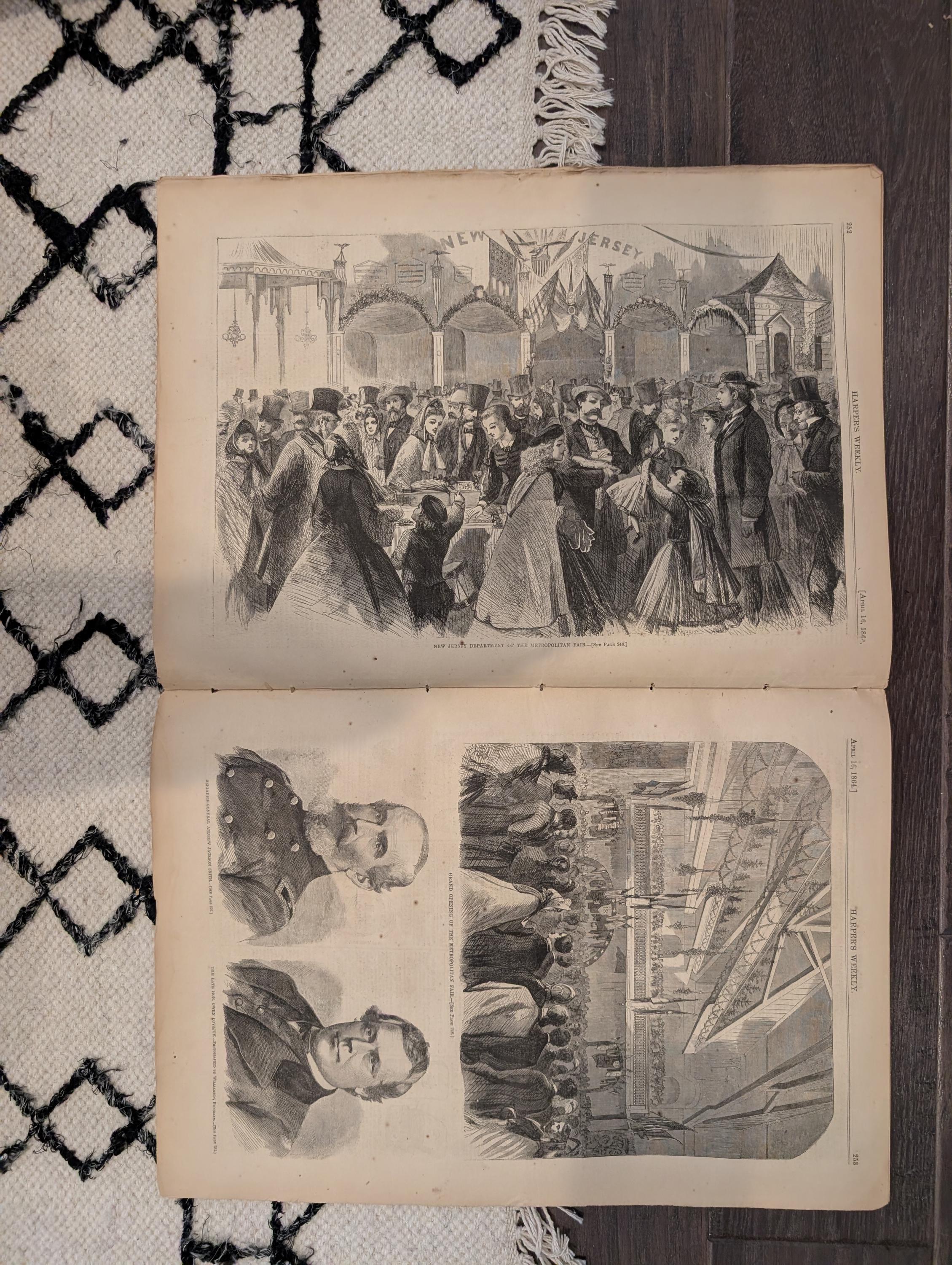1864 Metropolitan Fair Harper's Weekly April 16 Winslow Homer Owen Lovejoy