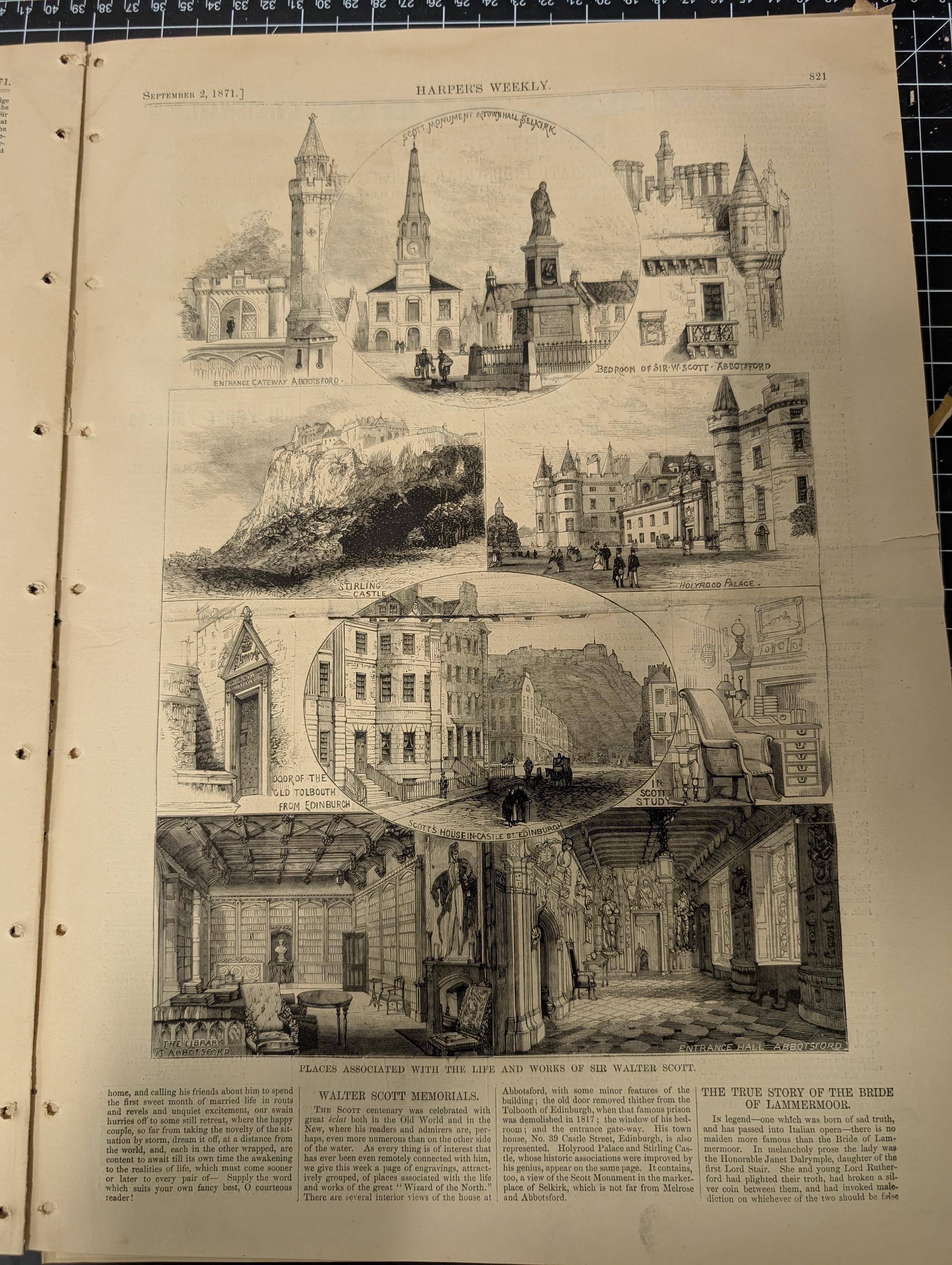 Harper’s Weekly – September 2, 1871 | Thomas Nast Cartoon, Wilkie Collins Portrait, Tammany Ring, “Summer Palaces” | Complete w/ Supplement