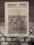 1887 Early Football and Baseball Harper’s Weekly Nov 26 – Remington Football Cover, San Francisco Baseball, Wild Hog Hunt, Naval Battle Scen