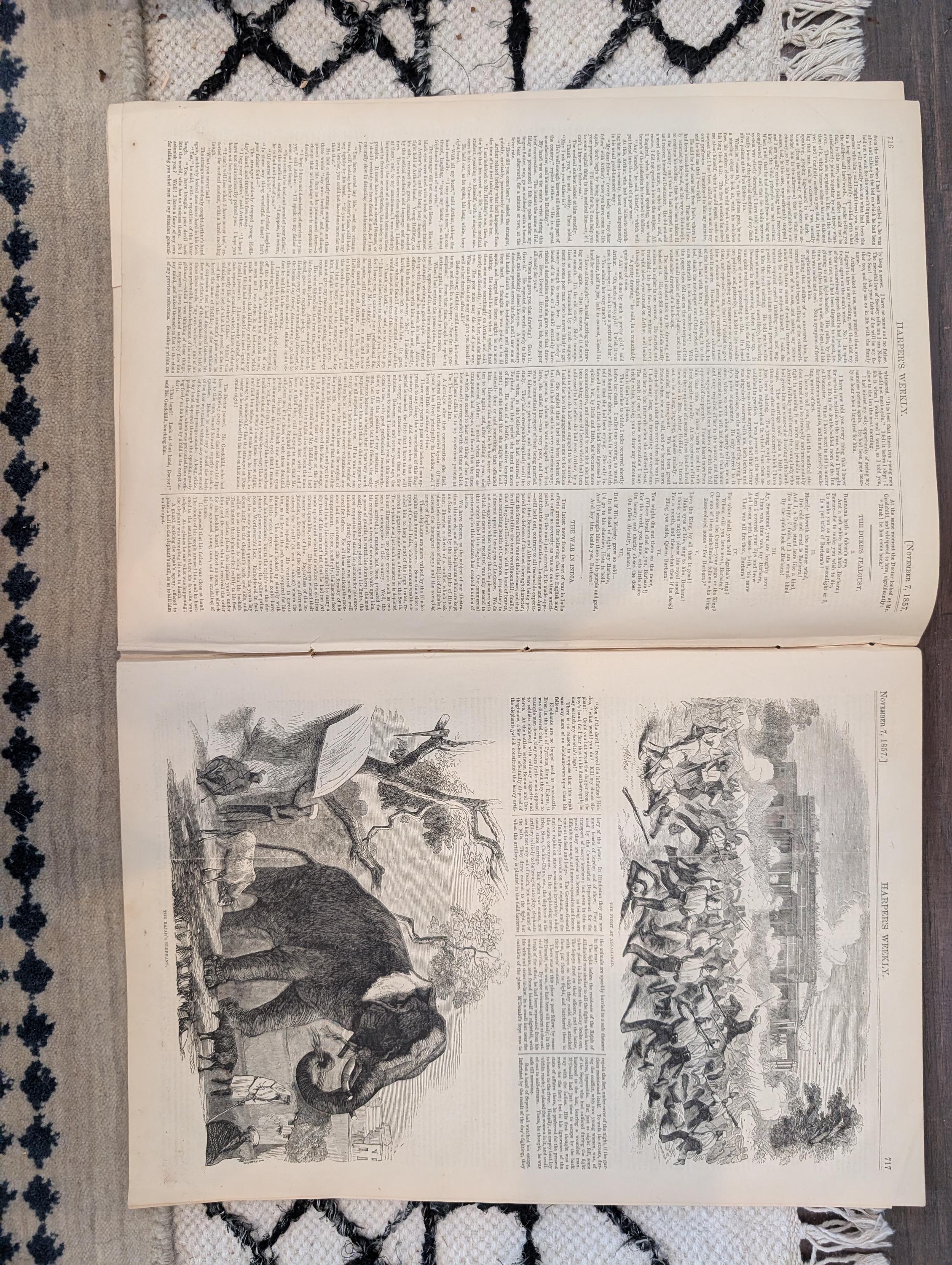 1857 Charles Dickens Harper's Weekly November 07 Election Day At The Polls