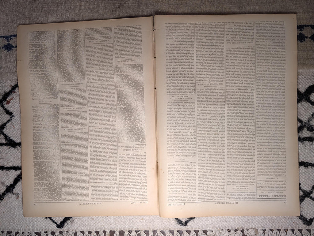 1867 Thomas Nast Emancipation Proclamation, Frederick Douglass Letter — Jan 12