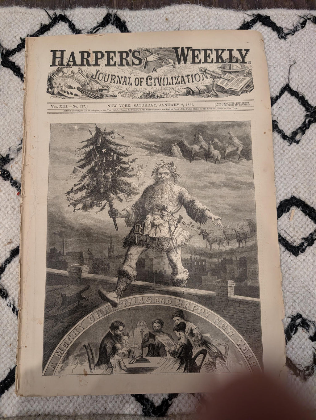 Original 1869 Issue — Santa Claus Cover • Winslow Homer “Christmas Belles” • Alaska Relics