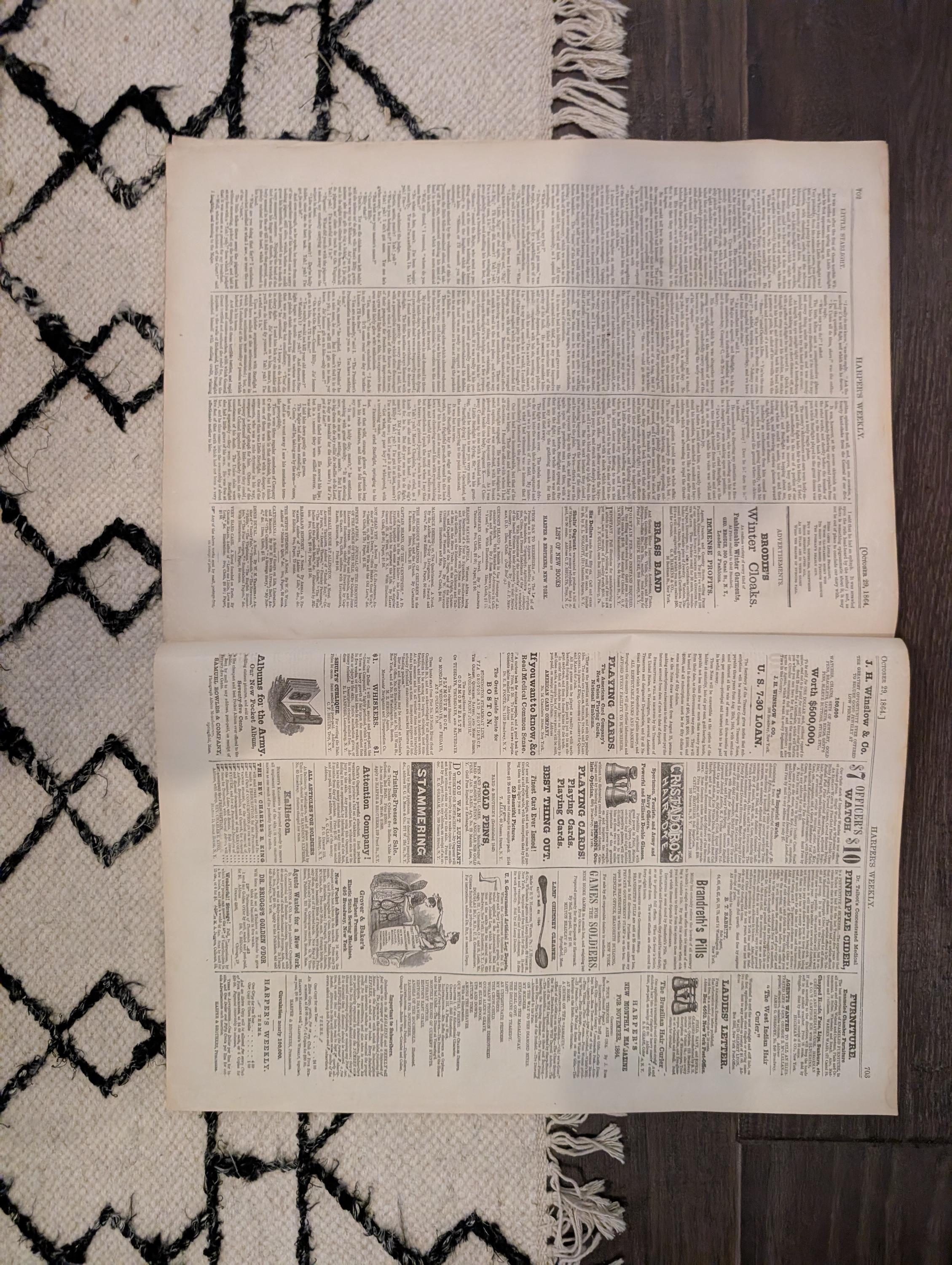 1864 Pennsylvania Soldiers Voting Harper's Weekly October 29 Chief Justice Taney