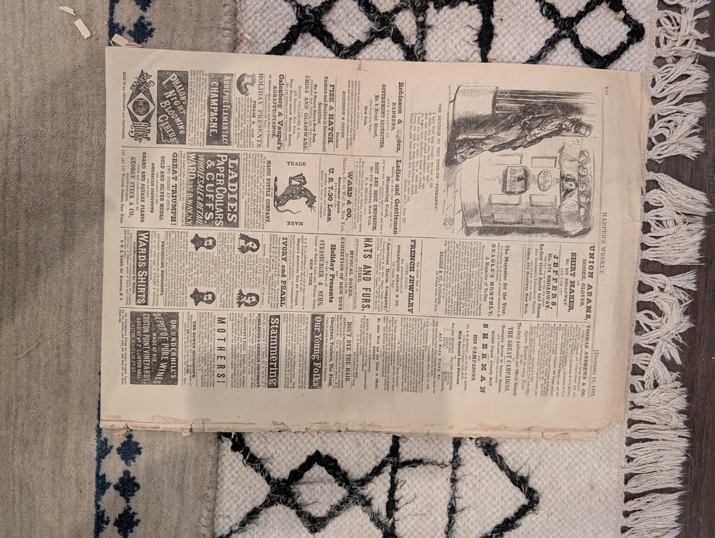 1865 Harper's Weekly — Central Park Grand Drive, Brownsville Texas, Dec 16