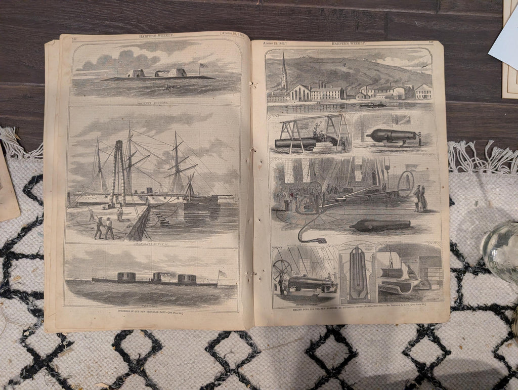 Harper’s Weekly August 23 1862 Civil War Capitol War Meeting Ironclads Harrison’s Landing Newspaper