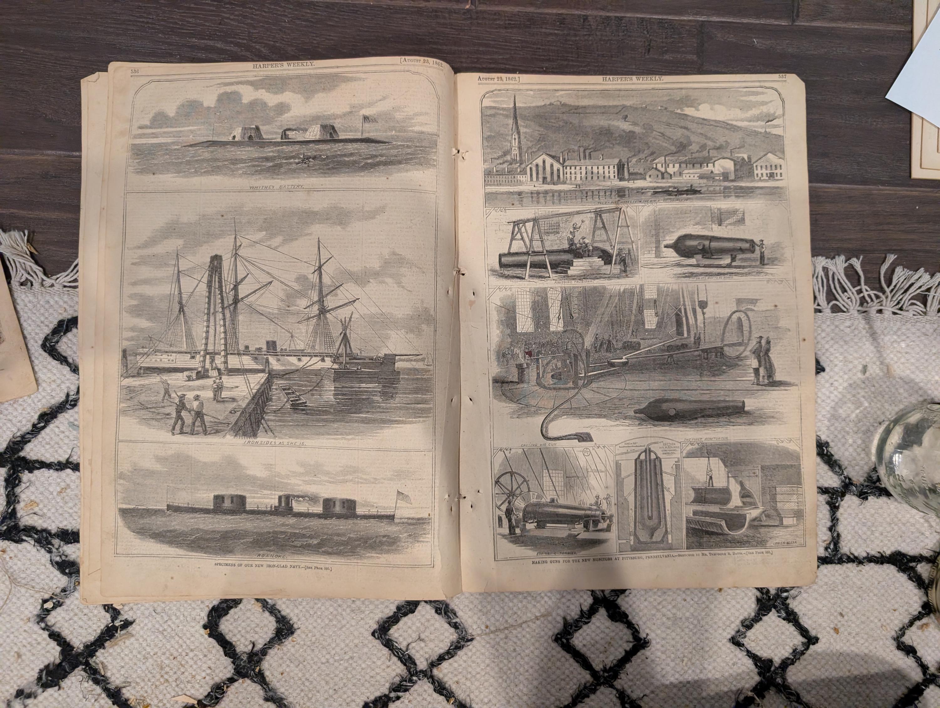 Harper’s Weekly August 23 1862 Civil War Capitol War Meeting Ironclads Harrison’s Landing Newspaper