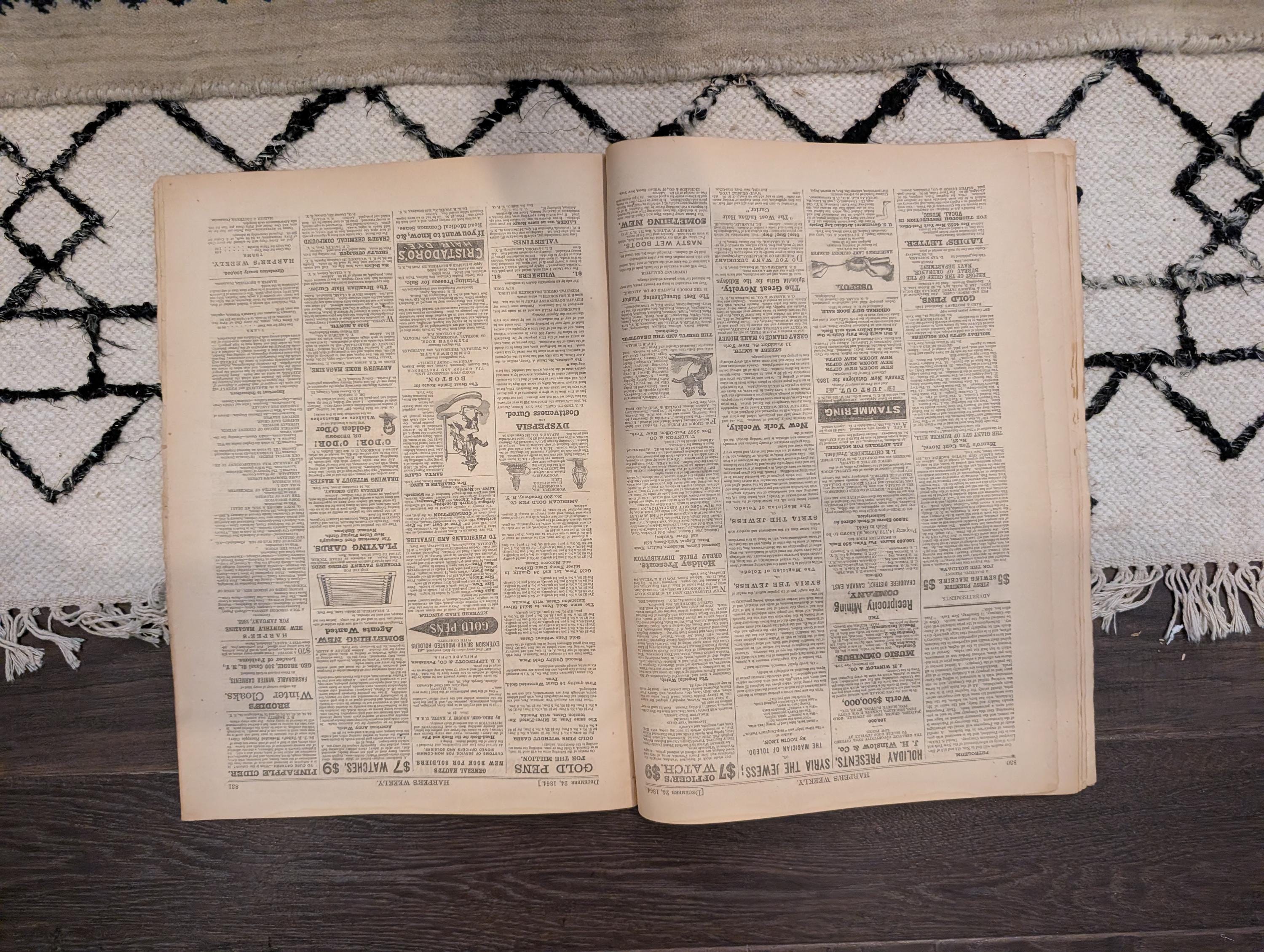 1864 Salmon Chase Supreme Court Harper's Weekly December 24 Virginia Rebellion