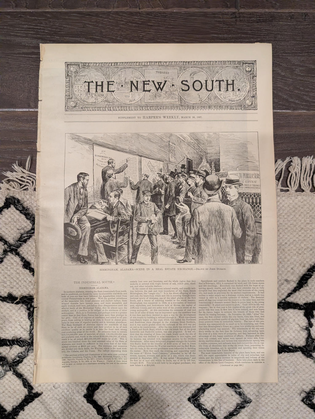 Harper’s Weekly – March 26, 1887 – Prince William’s “Baptism of Fire”, Bussey Bridge Disaster, Riviera Earthquake + New South Supplement