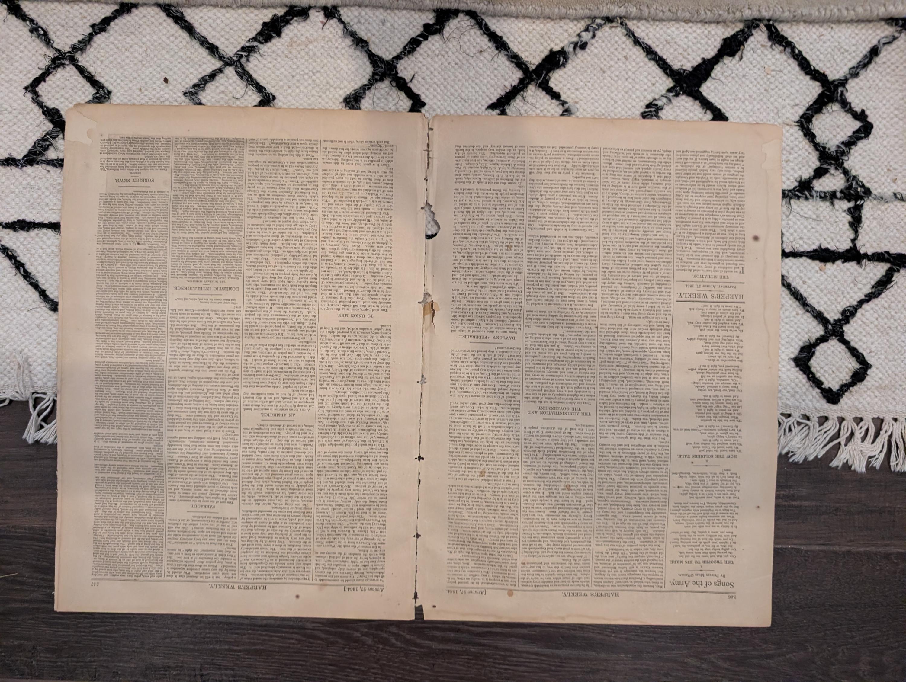 1864 Ezra's Church Harper's Weekly August 27 Thomas Nast Central Park