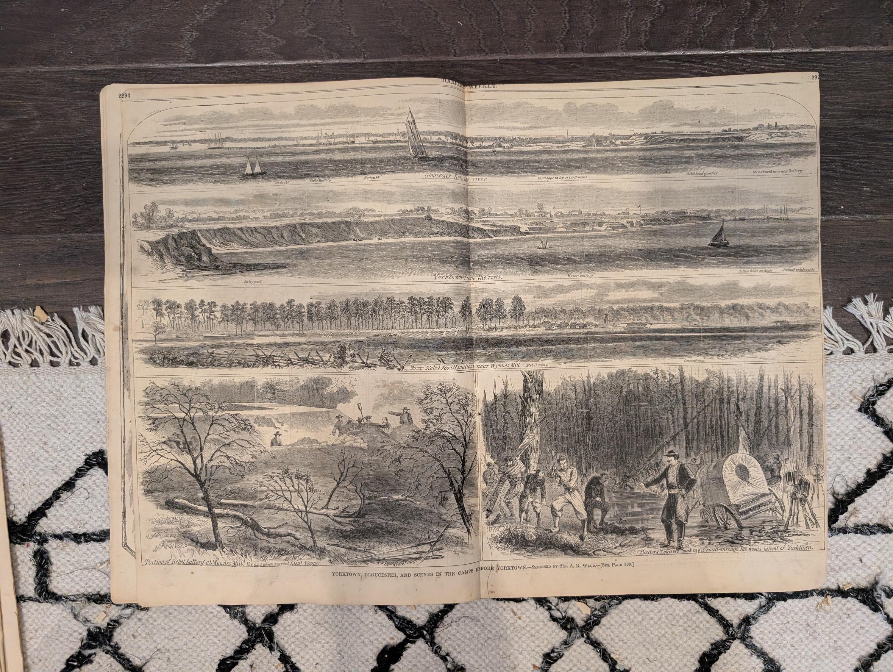 Harper’s Weekly – May 10, 1862 – War on the Mississippi • Capture of New Orleans • Massive Mississippi Map • Yorktown Centerfold