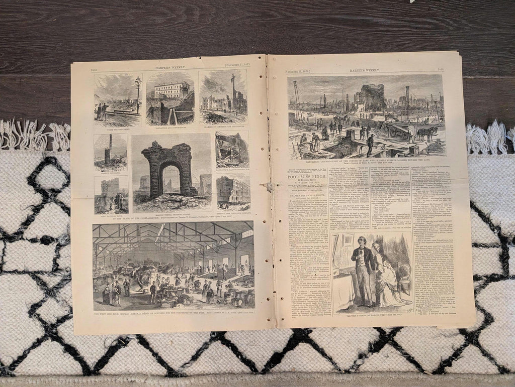 1871 Great Chicago Fire Ruins, Nast "Tammany Tiger Loose," Château Lafite Harvest — Nov 11