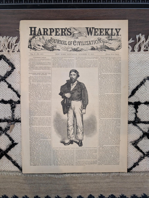 1857 Central America Survivor Harper's Weekly October 17 British Lion Bengal Tiger